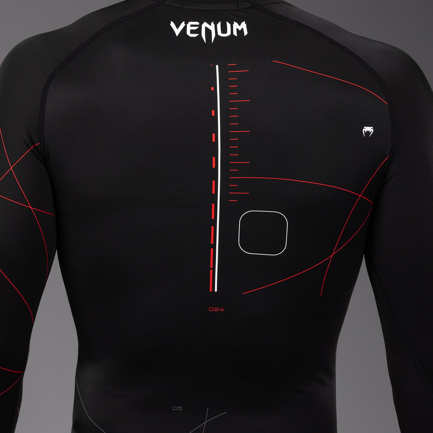Venum Tactical XT 남성용 긴팔 래쉬가드 – 블랙/파이어 레드