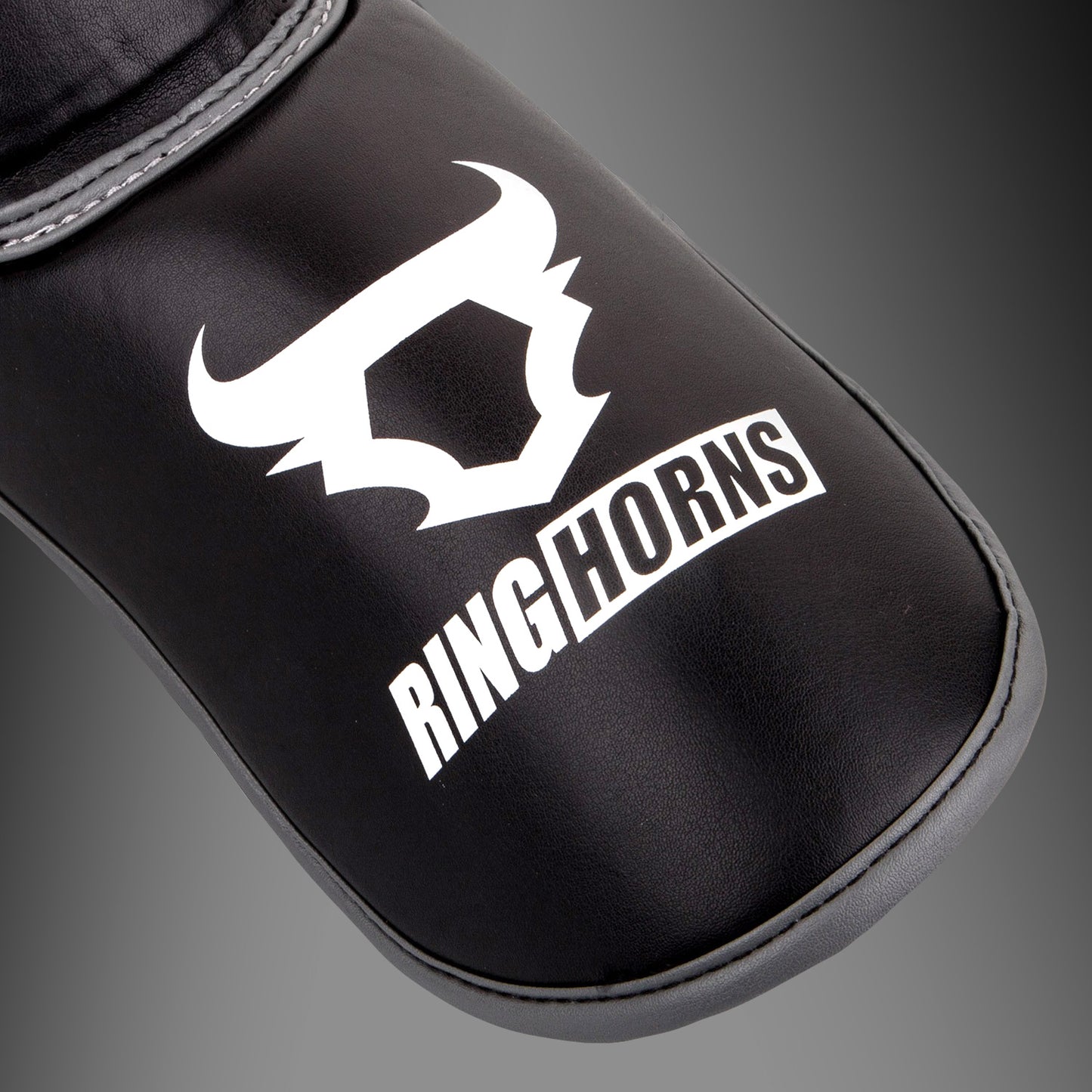 Ringhorns Charger by Venum Shin Guards and Foot Protectors - Black