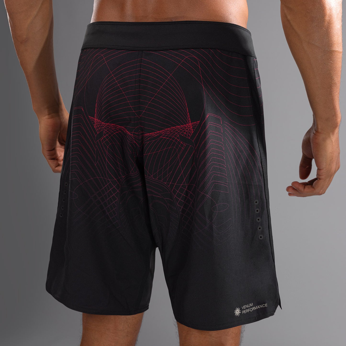 Venum G-Fit Air 남성용 파이트 쇼츠 – 딥 블랙/파이어 레드