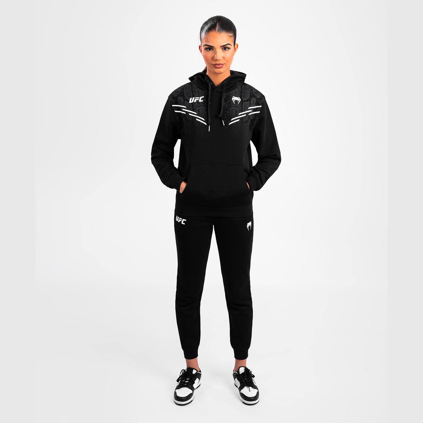 UFC Adrenaline by Venum Replica 여성용 후드 티셔츠 – 블랙