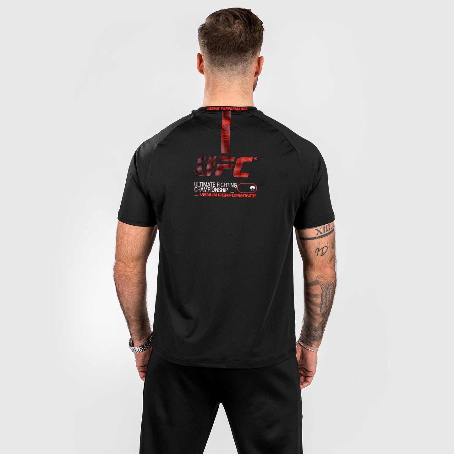 UFC Adrenaline by Venum Fight Week 남성용 드라이 테크 티셔츠 – 블랙