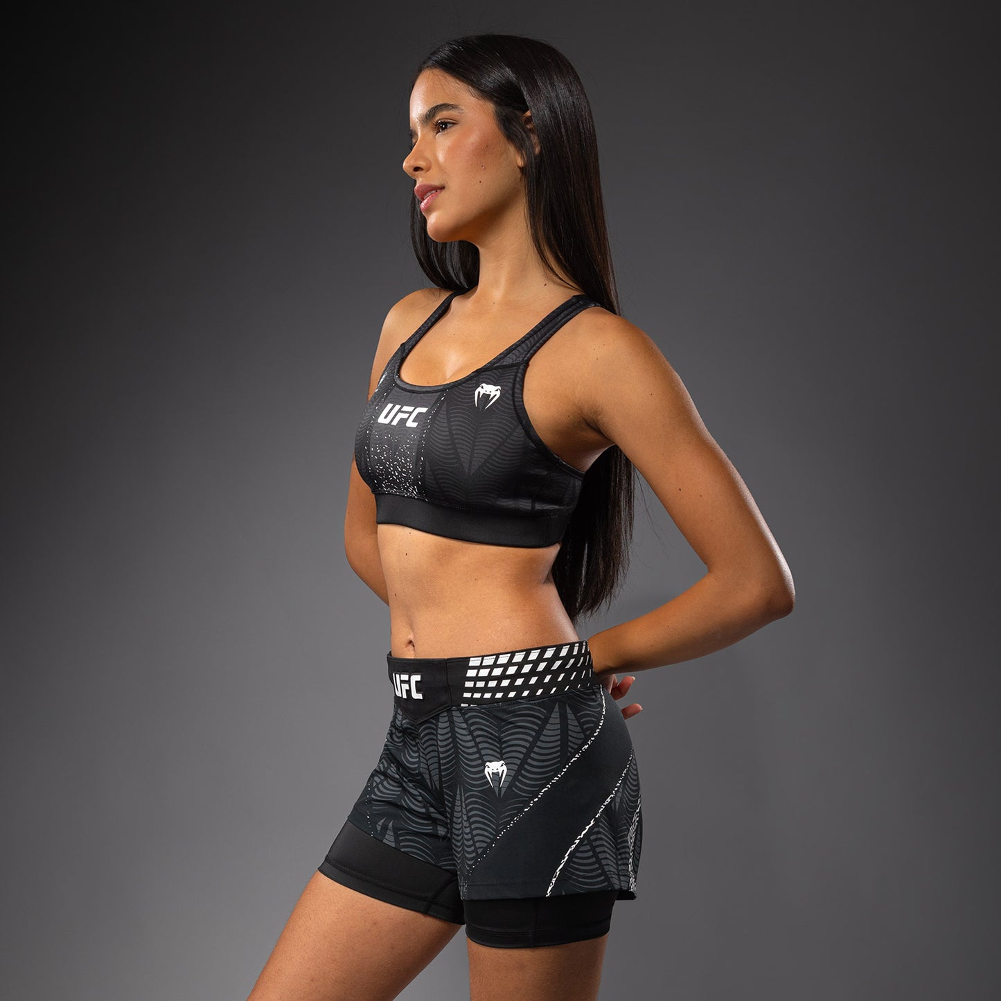 Women's UFC Zenith by Venum 블랙 오센틱 파이트 나이트 스포츠 브라