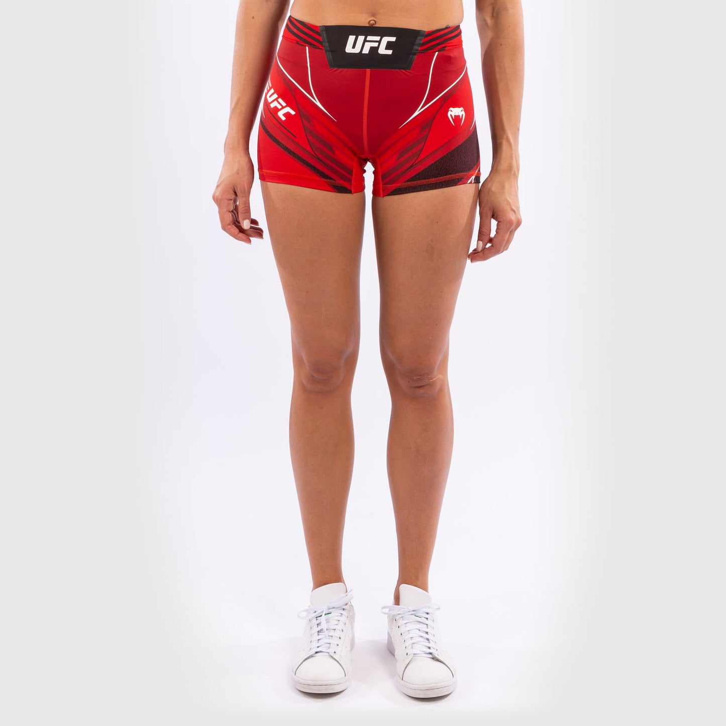 UFC Venum Authentic Fight Night 여성용 발리 투도 쇼츠 – 숏 핏 – 레드