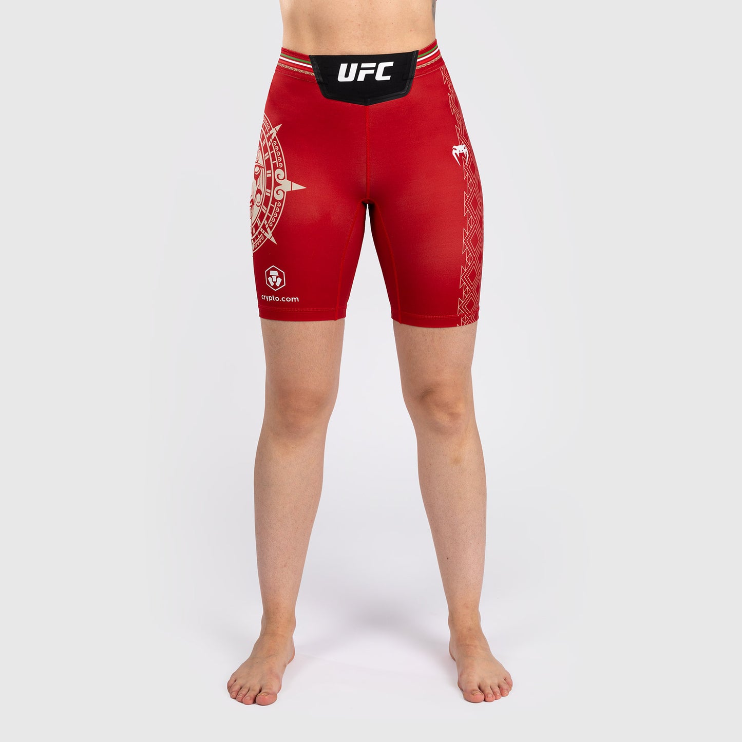 Noche UFC by Venum 여성용 발리 투도 쇼츠 – 롱 핏 – 레드