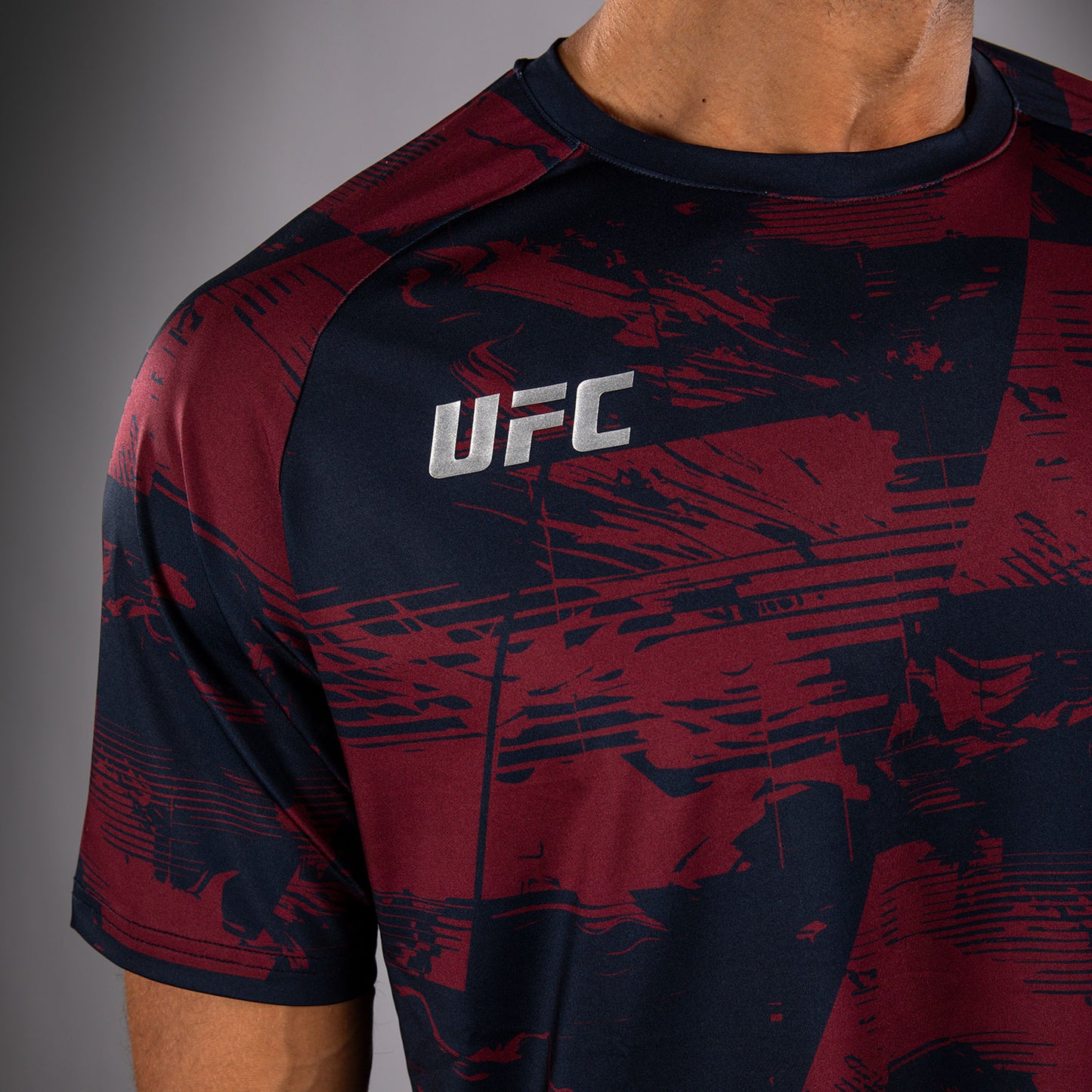 남성용 UFC Zenith by Venum 네이비 블루 어센틱 파이트 위크 퍼포먼스 반팔 티셔츠
