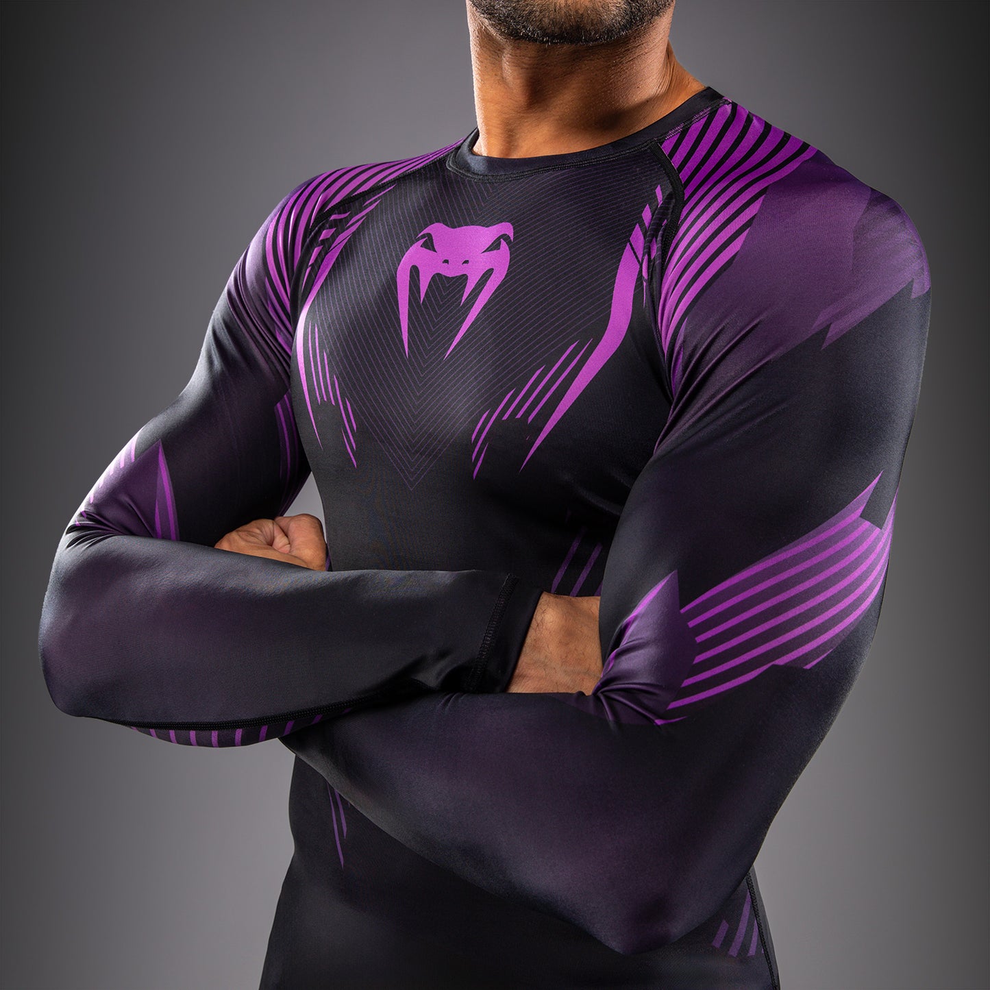 NO-GI 6.0 긴팔 래쉬가드 – 블랙/퍼플