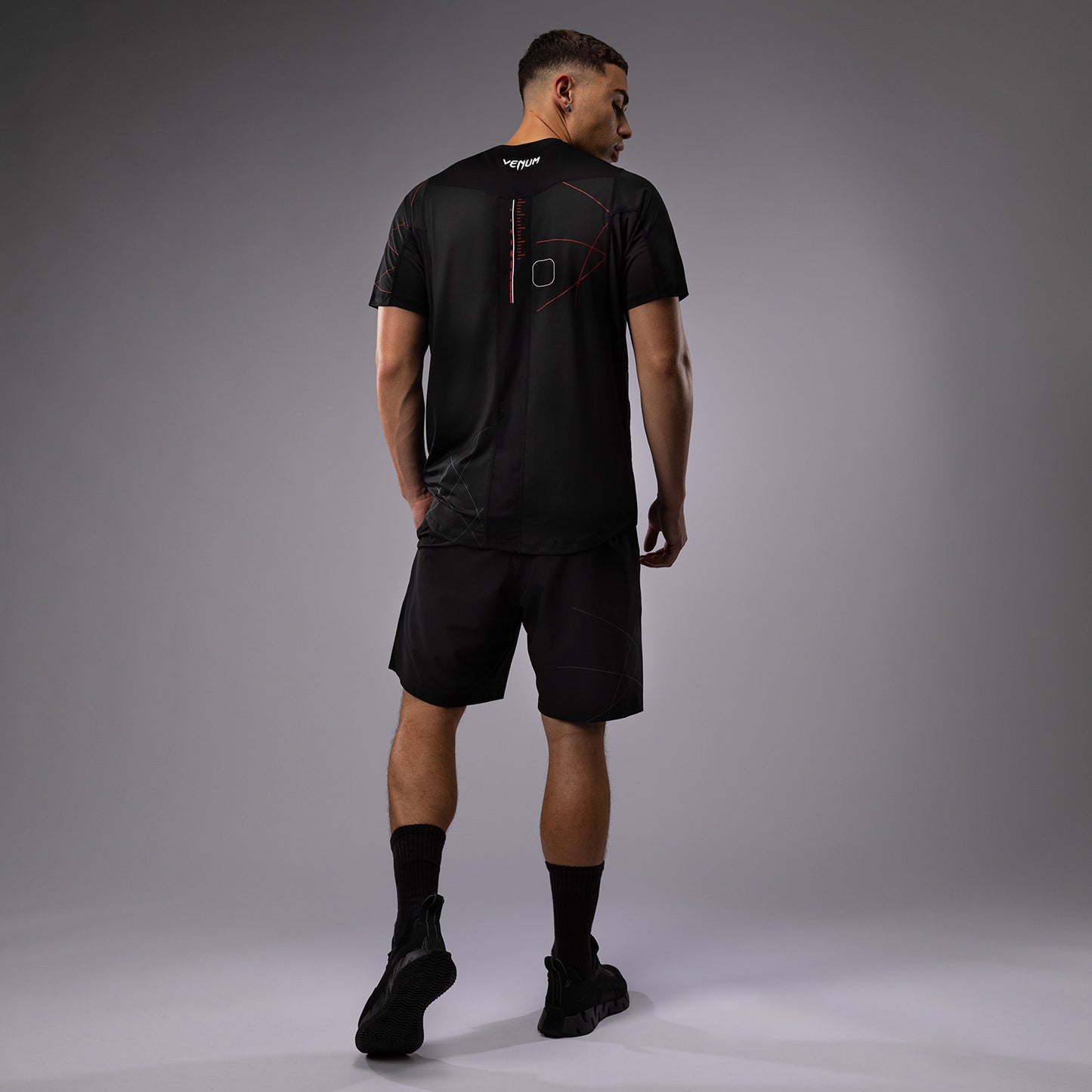 Venum Tactical XT 남성용 드라이 테크 – 블랙/파이어 레드