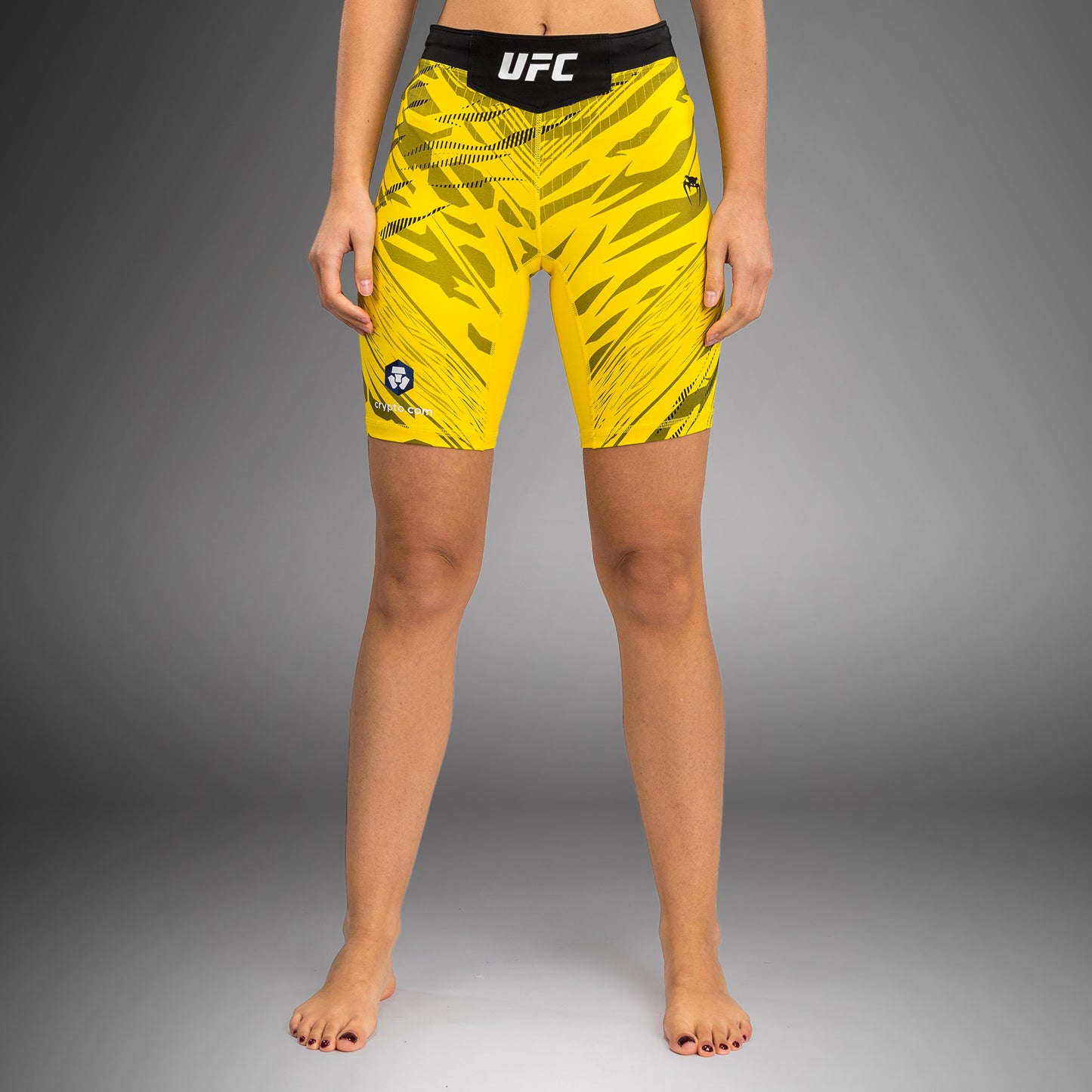 UFC Fusion by Venum 여성용 발리 투도 쇼츠 – 롱 핏 – 옐로우