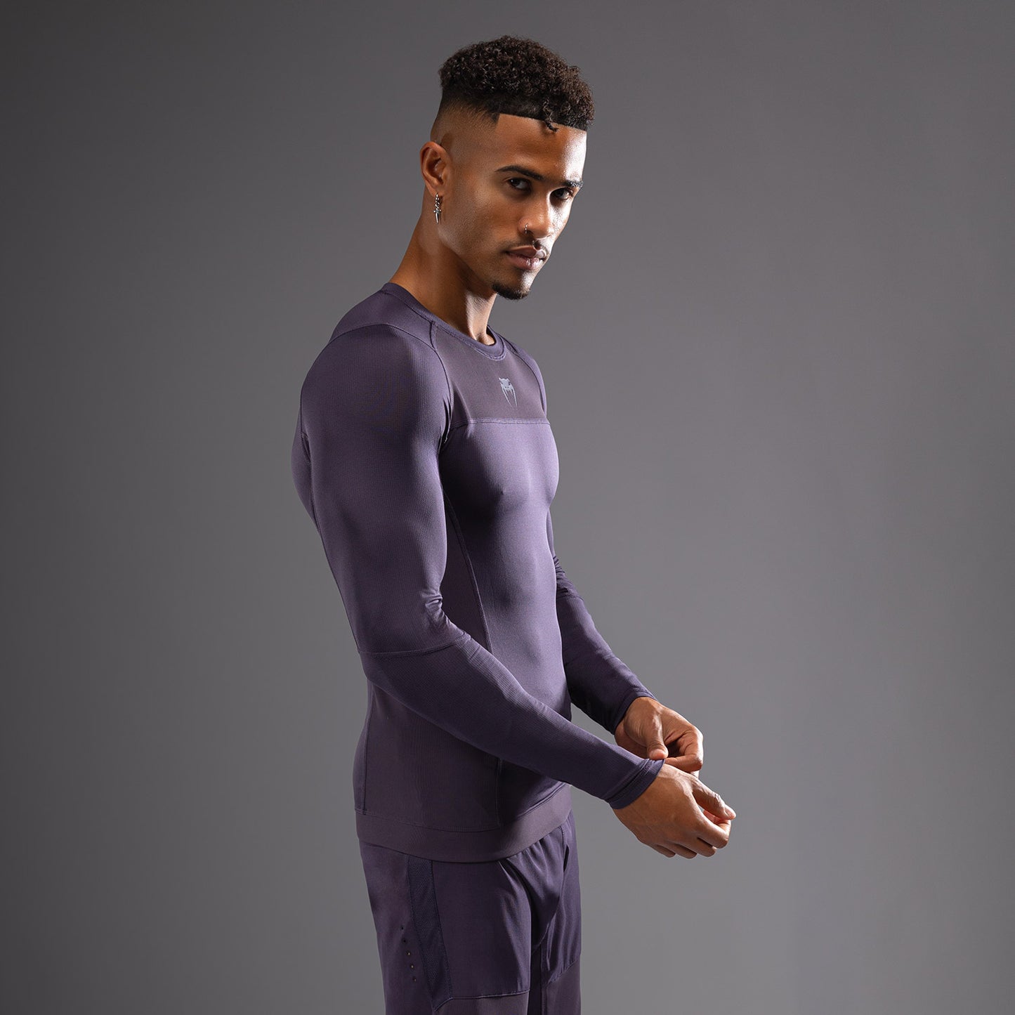 Venum G-Fit Air 남성용 긴팔 래쉬가드 – 다크 퍼플