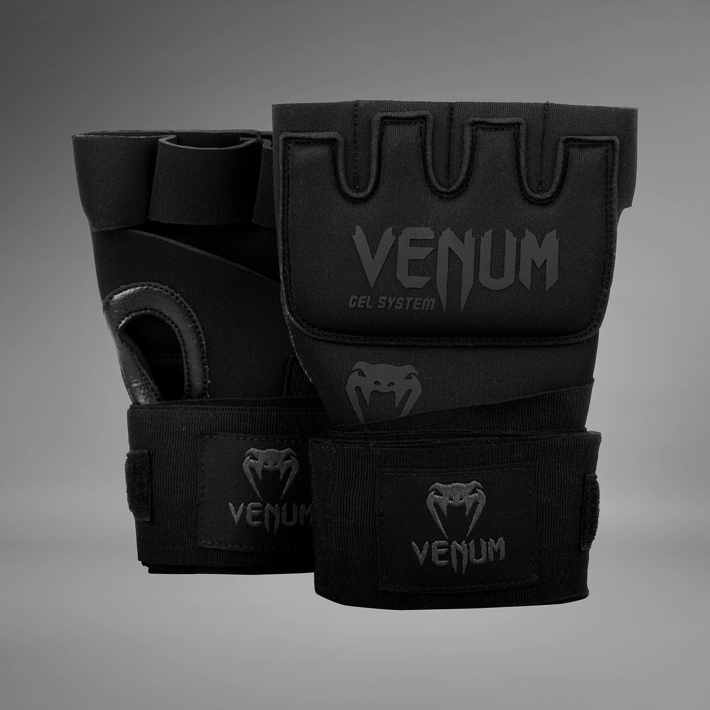 Venum Gel Kontact 퀵 랩 - 블랙/블랙