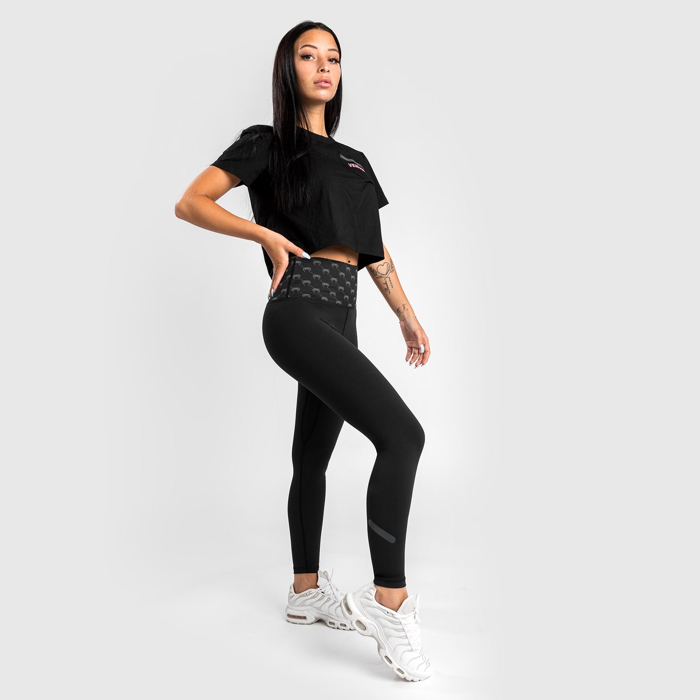 Venum Monogram 7/8 레깅스 – 블랙/핑크 골드
