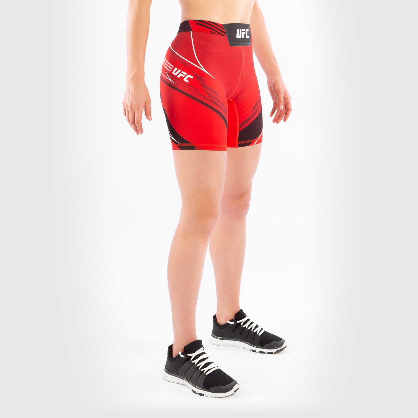 UFC Venum Authentic Fight Night 여성용 발리 투도 쇼츠 – 롱 핏 – 레드