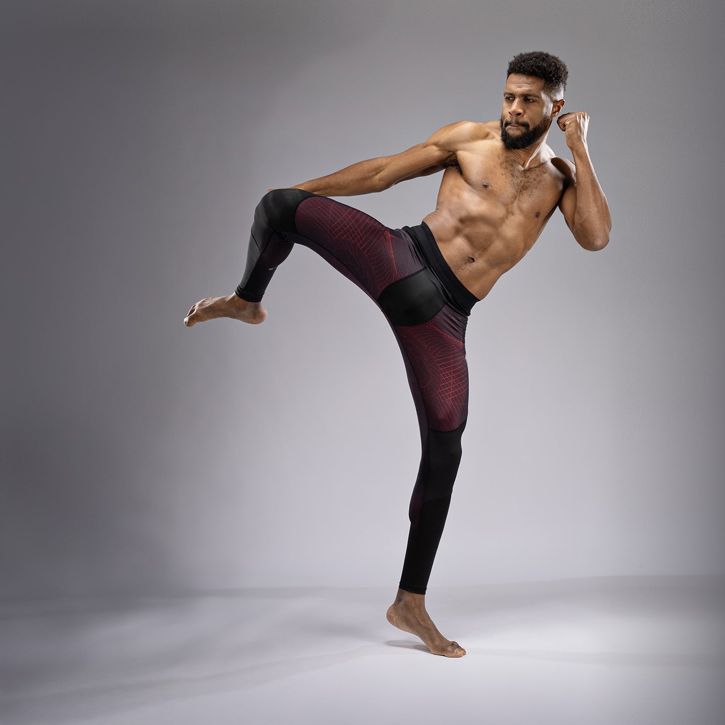 Venum G-Fit Air 남성용 스패츠 – 딥 블랙/파이어 레드