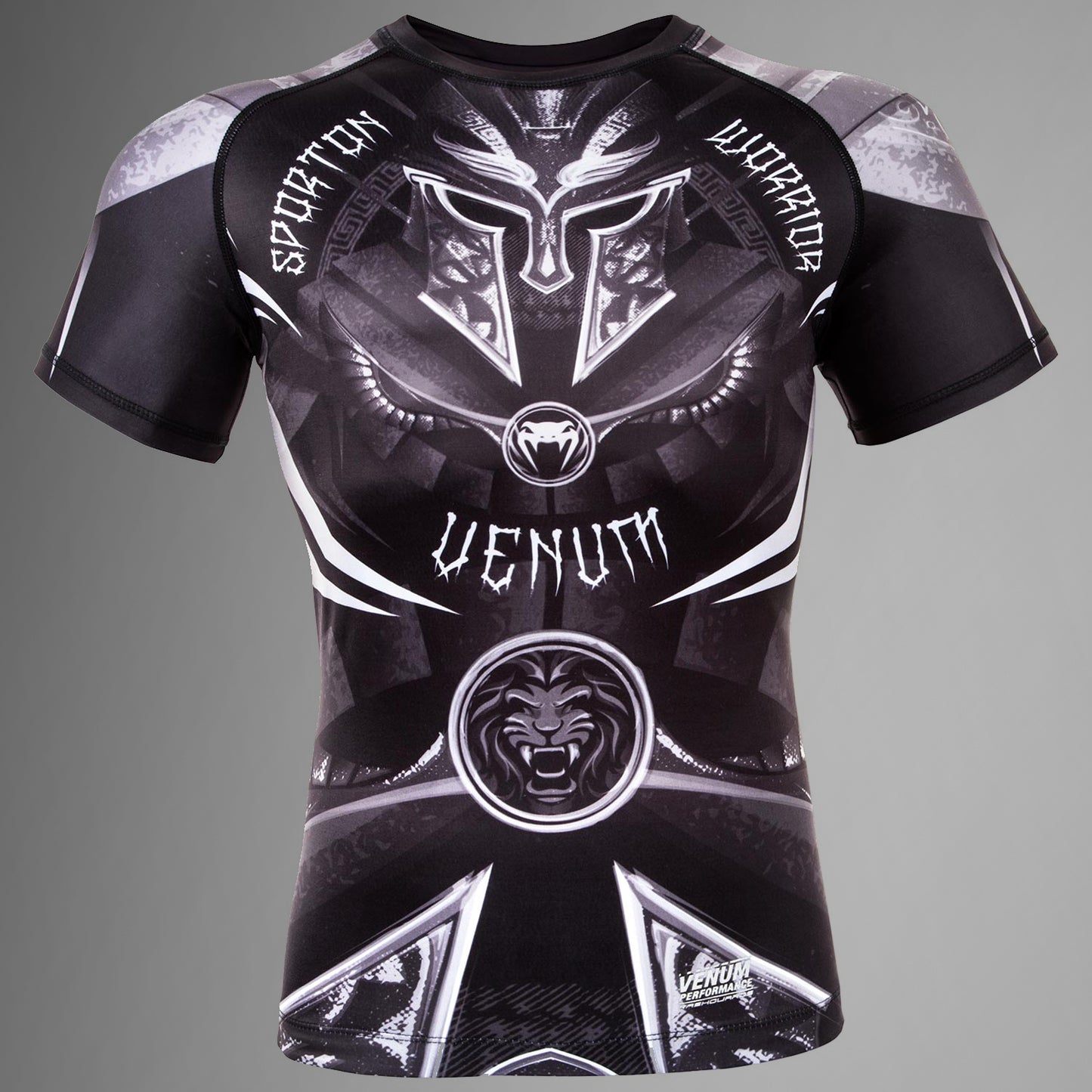 Venum Gladiator 3.0 래쉬가드 – 블랙/화이트 – 반팔