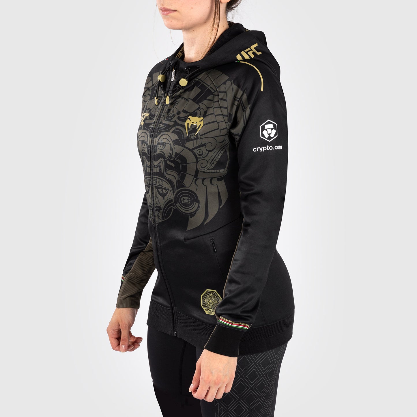 Noche UFC By Venum Authentic Fight Night 여성용 워크아웃 후디 – 블랙