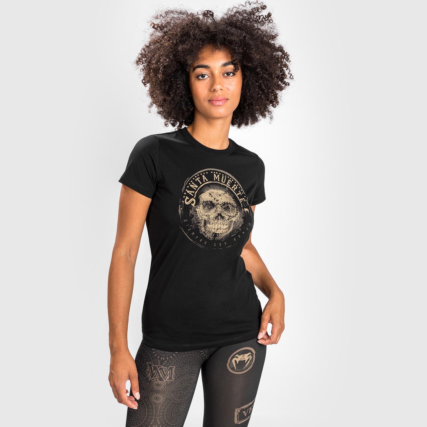 T-shirt Santa Muerte Dark Side Venum 여성용 - 블랙/브라운