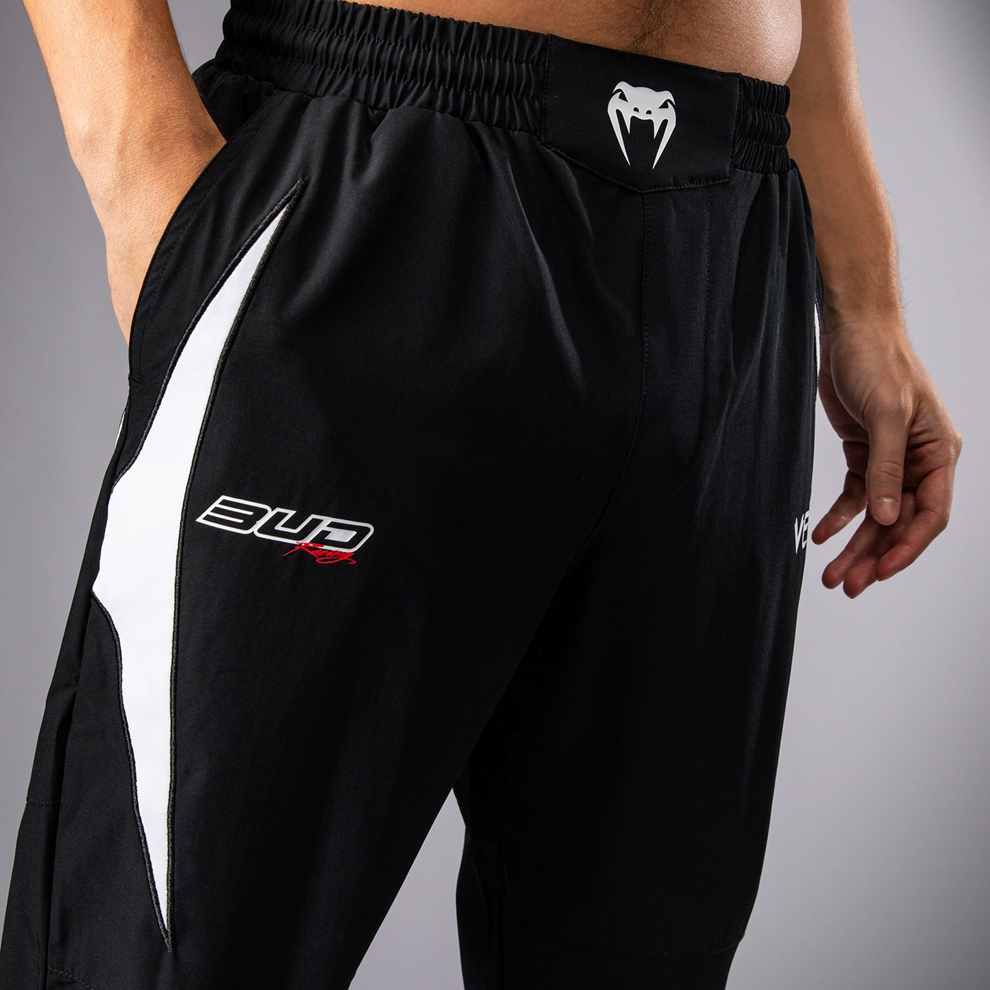 Venum x Bud Racing 남성용 조거 팬츠 – 블랙/화이트/라임 그린