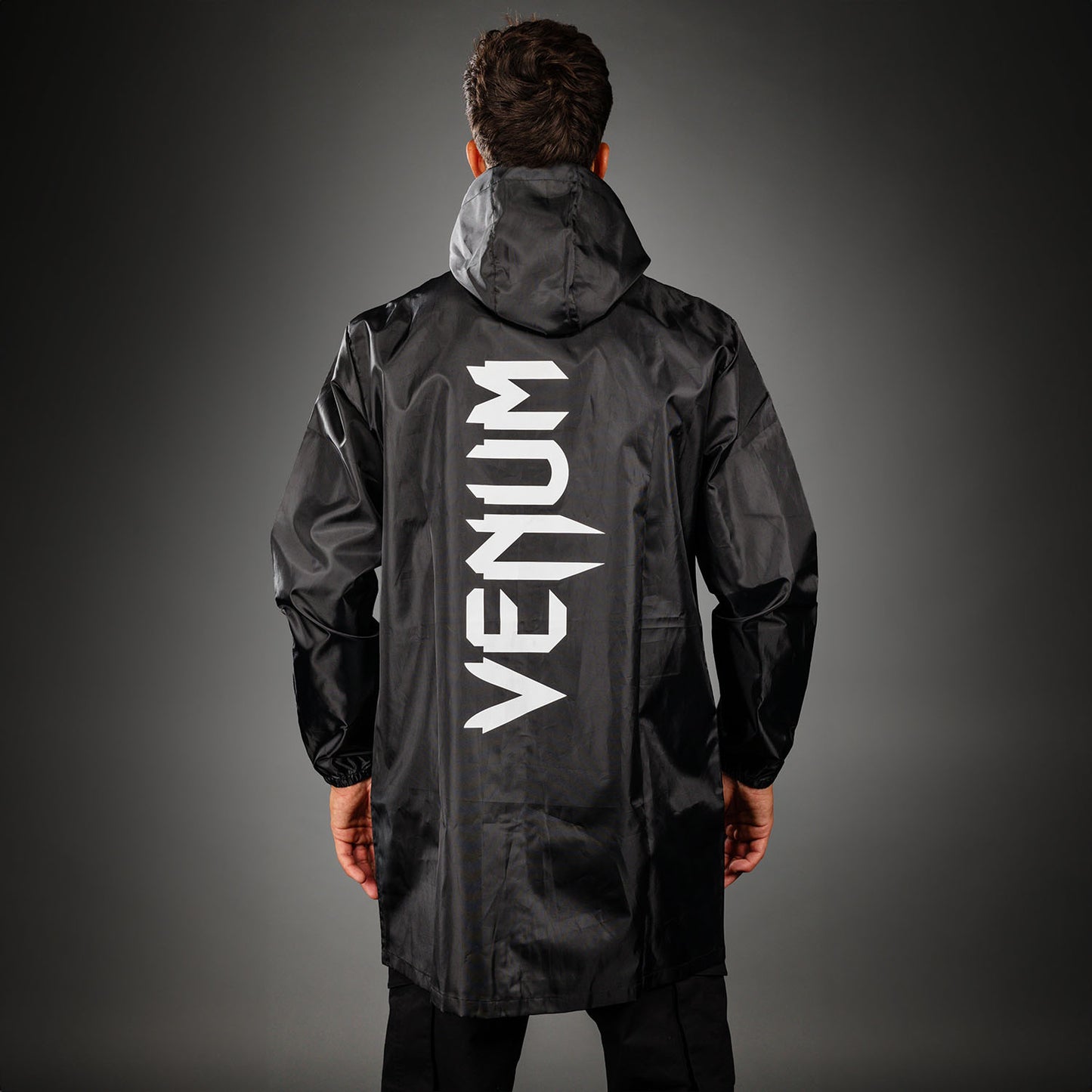 Venum MX Basics 롱 레인 재킷 - 블랙/화이트
