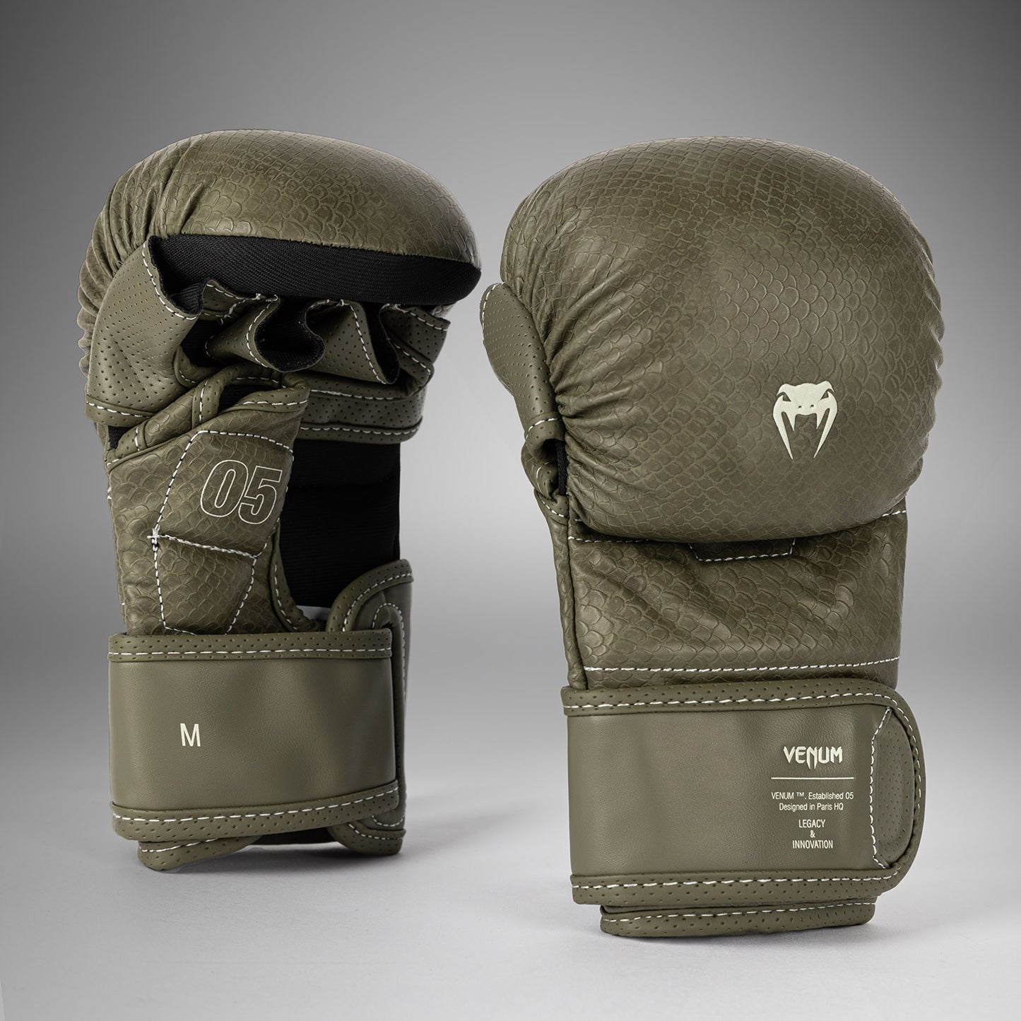 Venum Impact Evo Scales MMA 스파링 글러브 – 아미 그린