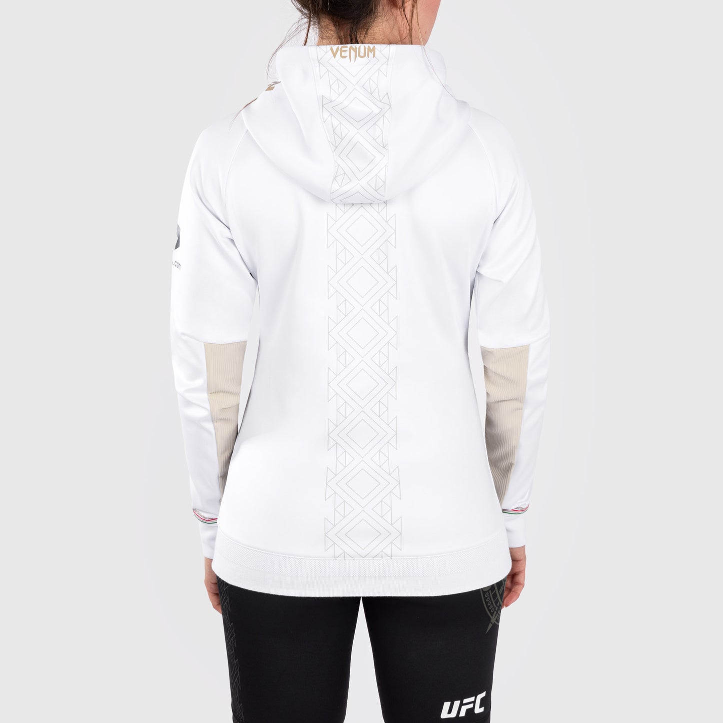 Noche UFC By Venum Authentic Fight Night 여성용 워크아웃 후디 – 화이트