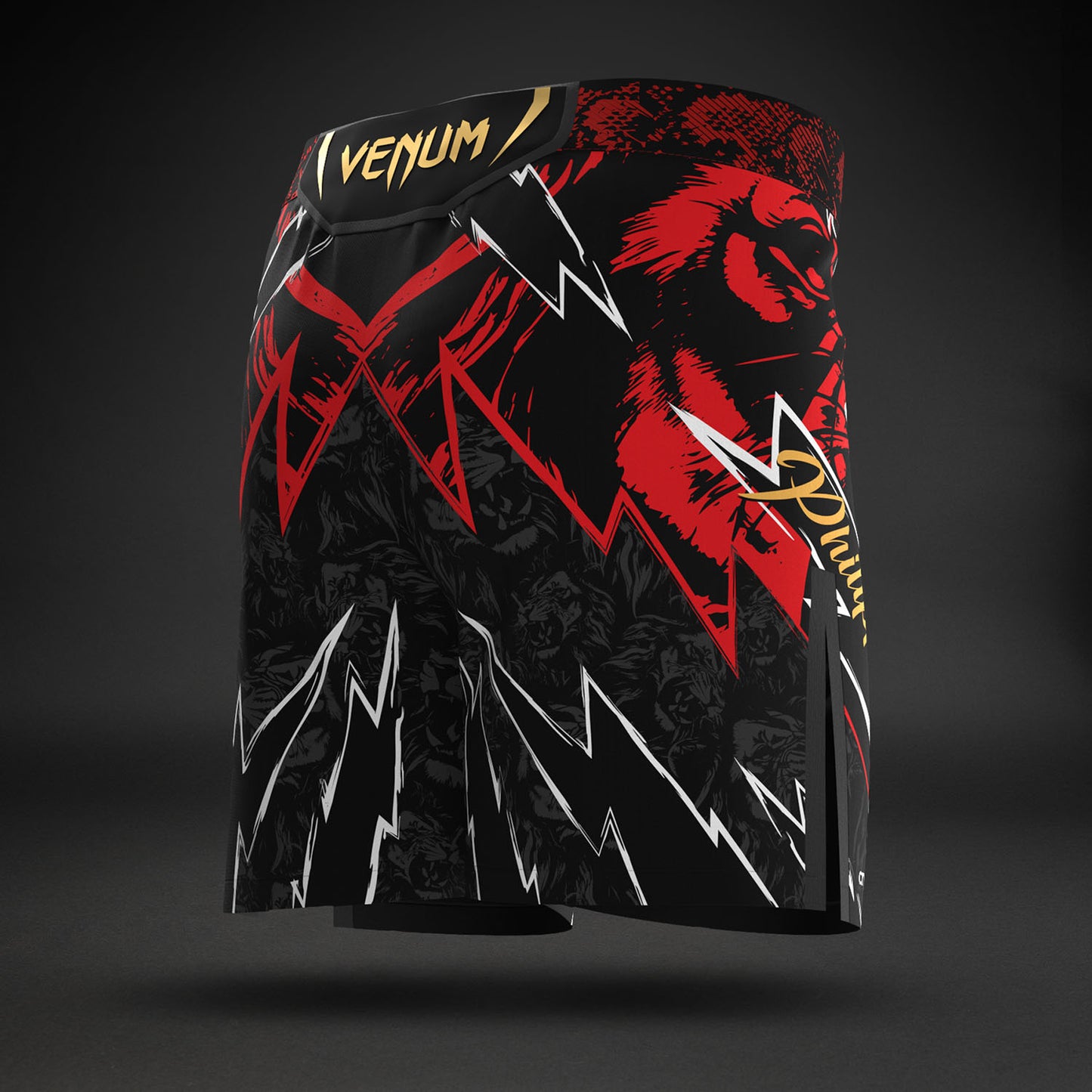 Men's UFC Unrivaled by Venum 레드 존 존스 쇼트 핏 파이트 쇼츠