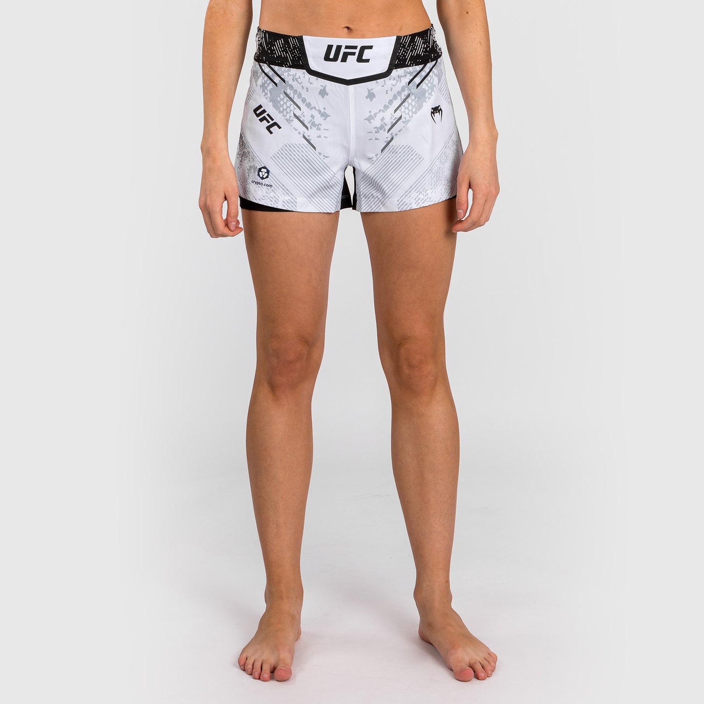 UFC Adrenaline by Venum 여성용 파이트 쇼츠 – 화이트