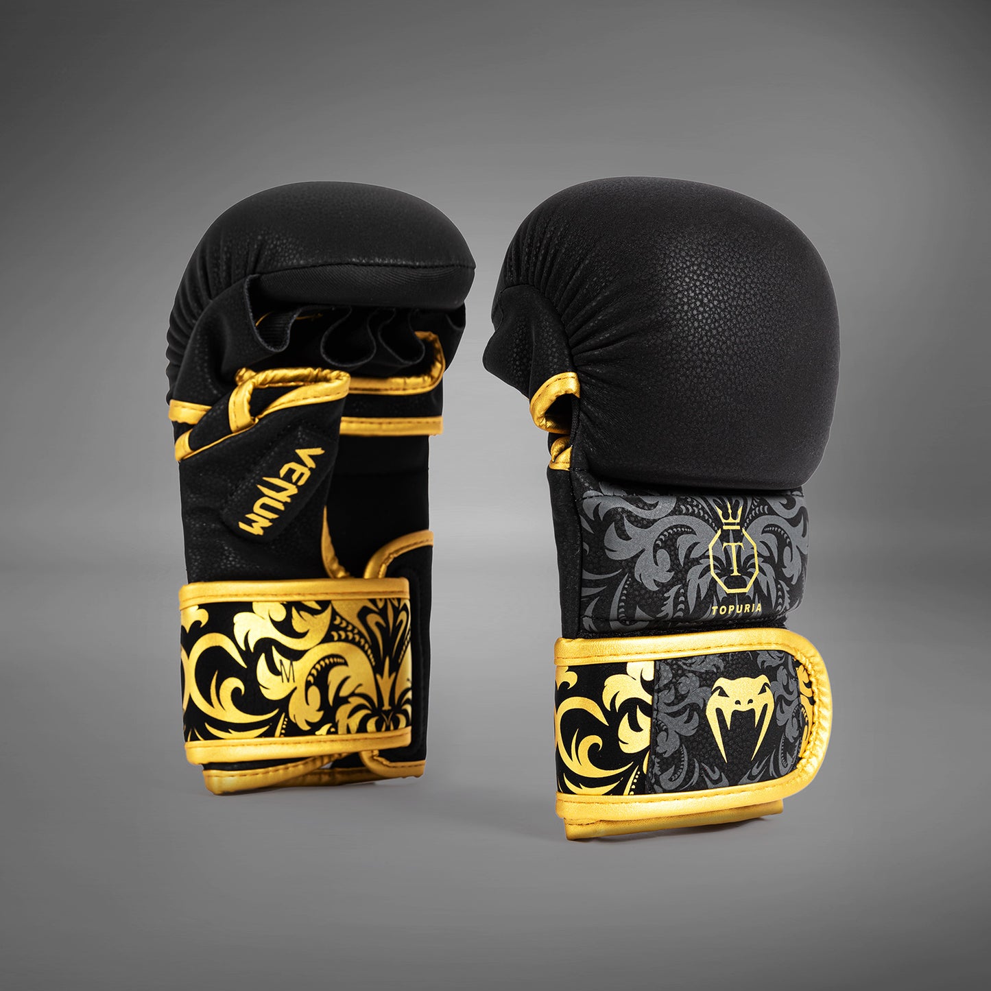 Venum x Topuria Unmatched Edition MMA 스파링 글러브 – 블랙/골드