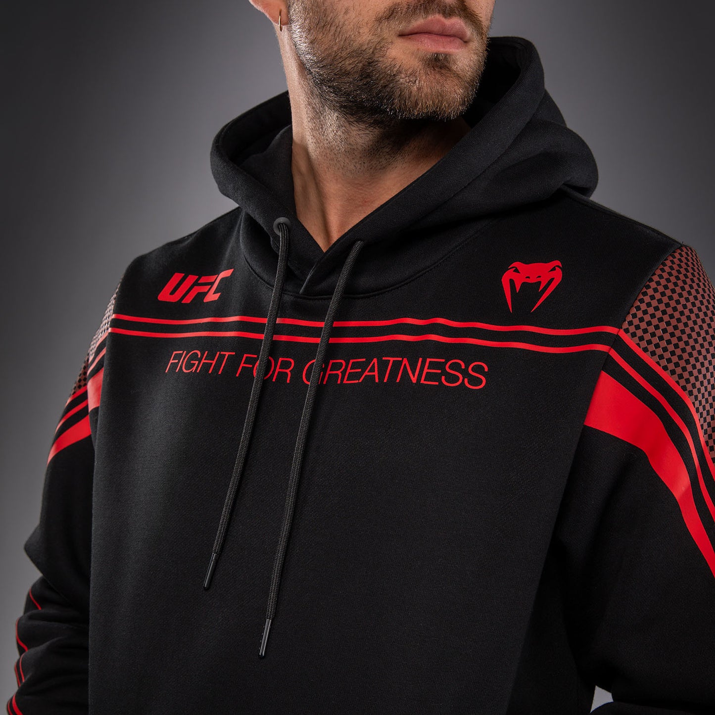 Venum UFC Unity by Venum Authentic Fight Week 남성 풀오버 후디 - 블랙