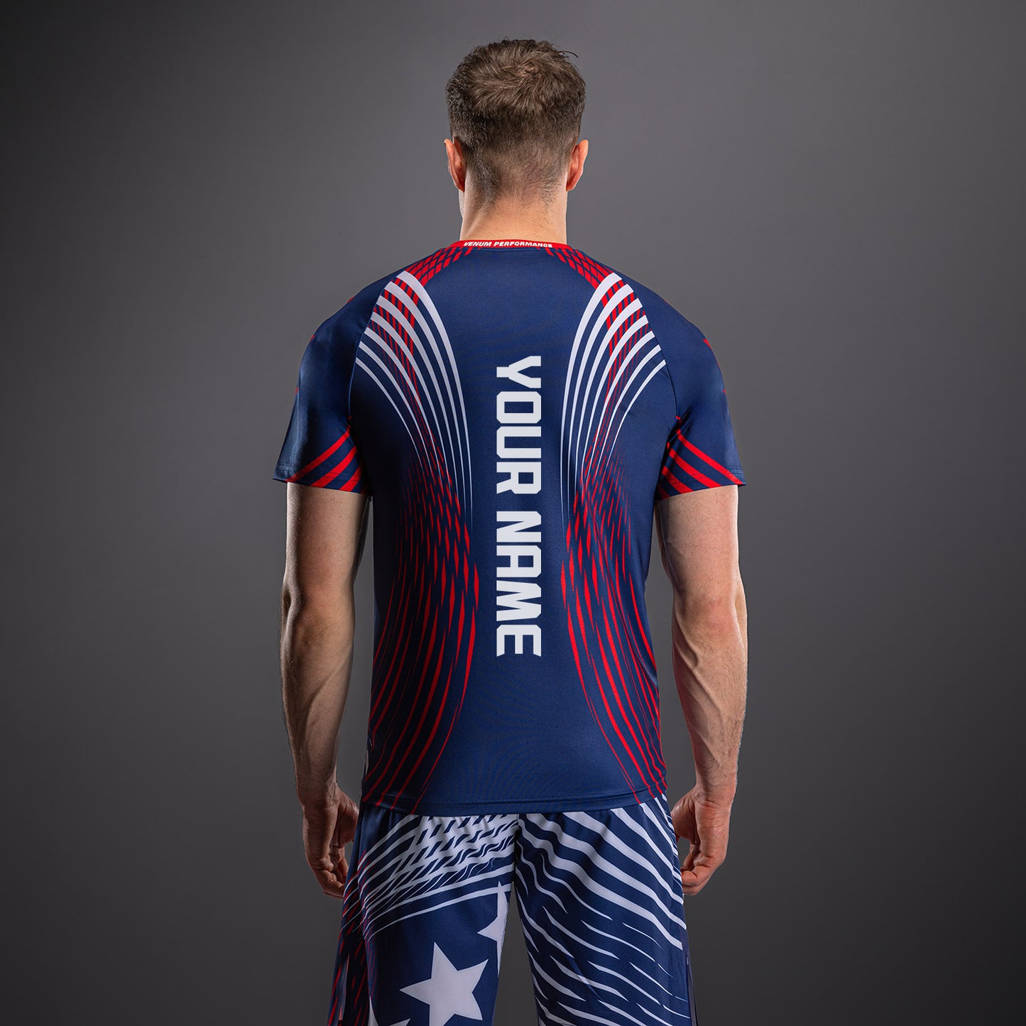 Official UFC Freedom 250 by Venum 남성용 Authentic Fight Night 워크아웃 저지 - 블루