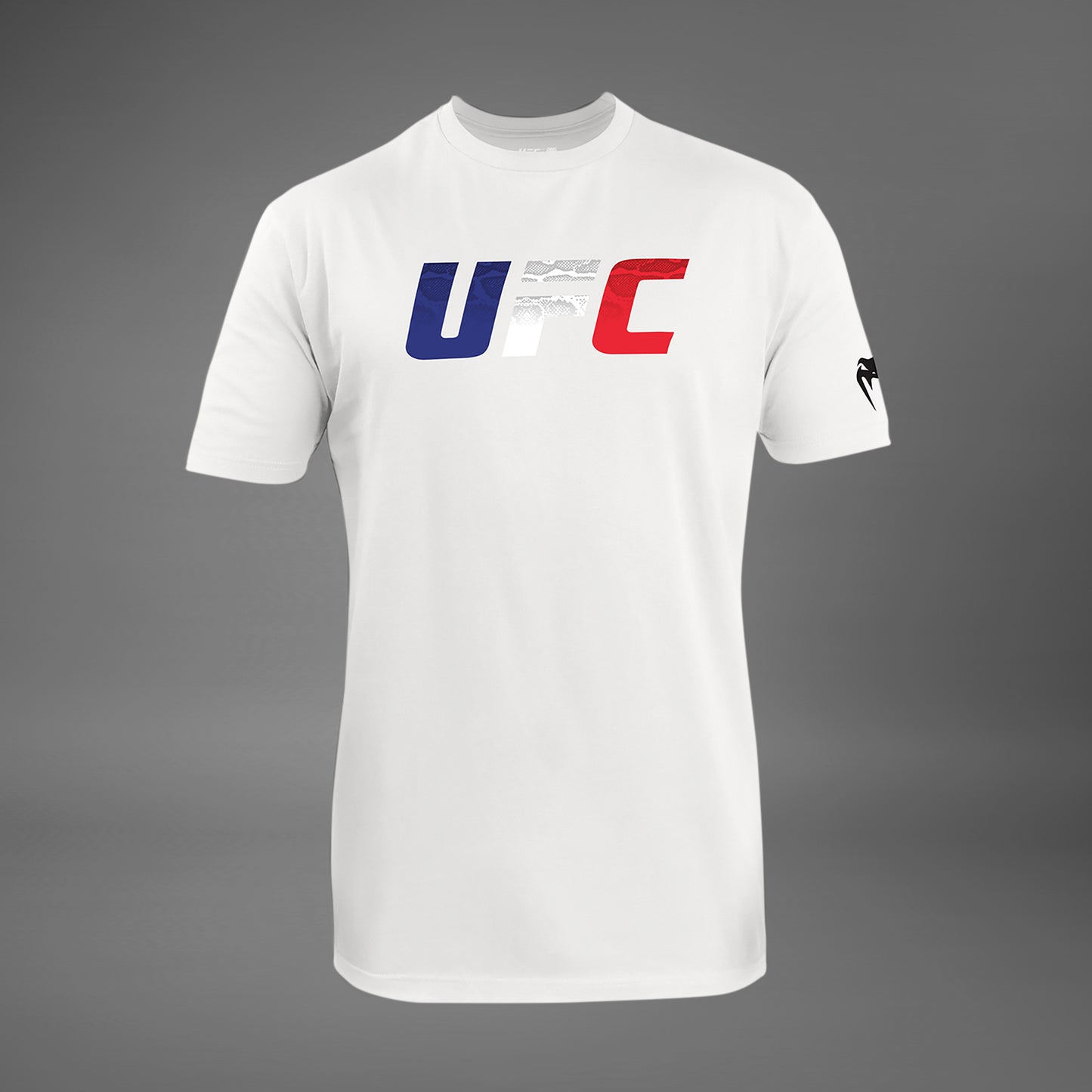 남성용 UFC Unrivaled by Venum 화이트 프렌치 플래그 티셔츠