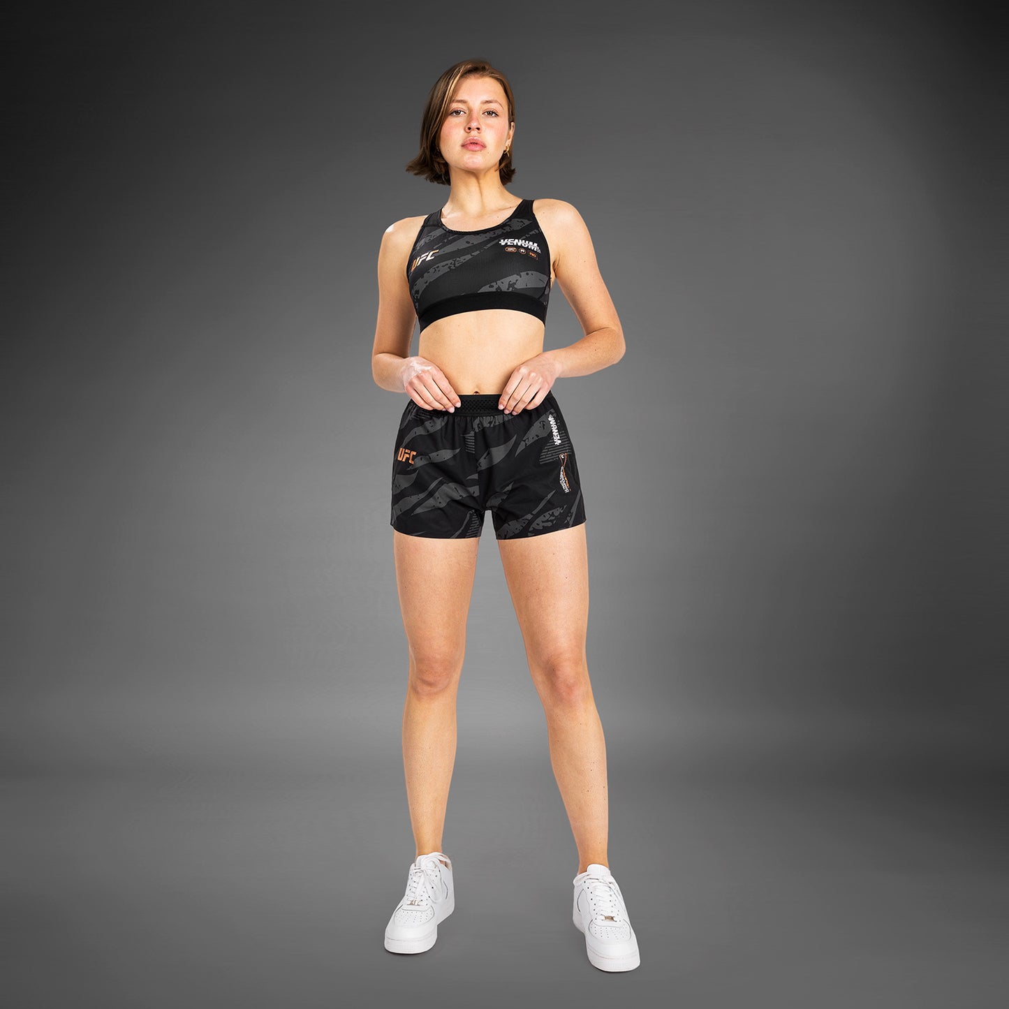 UFC Adrenaline by Venum Fight Week 여성용 퍼포먼스 쇼츠 – 어반 카모