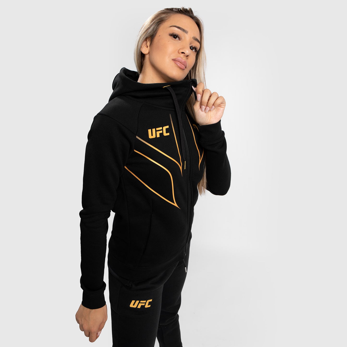 UFC Venum Fight Night 2.0 Replica 여성용 풀 집업 후디 – 챔피언