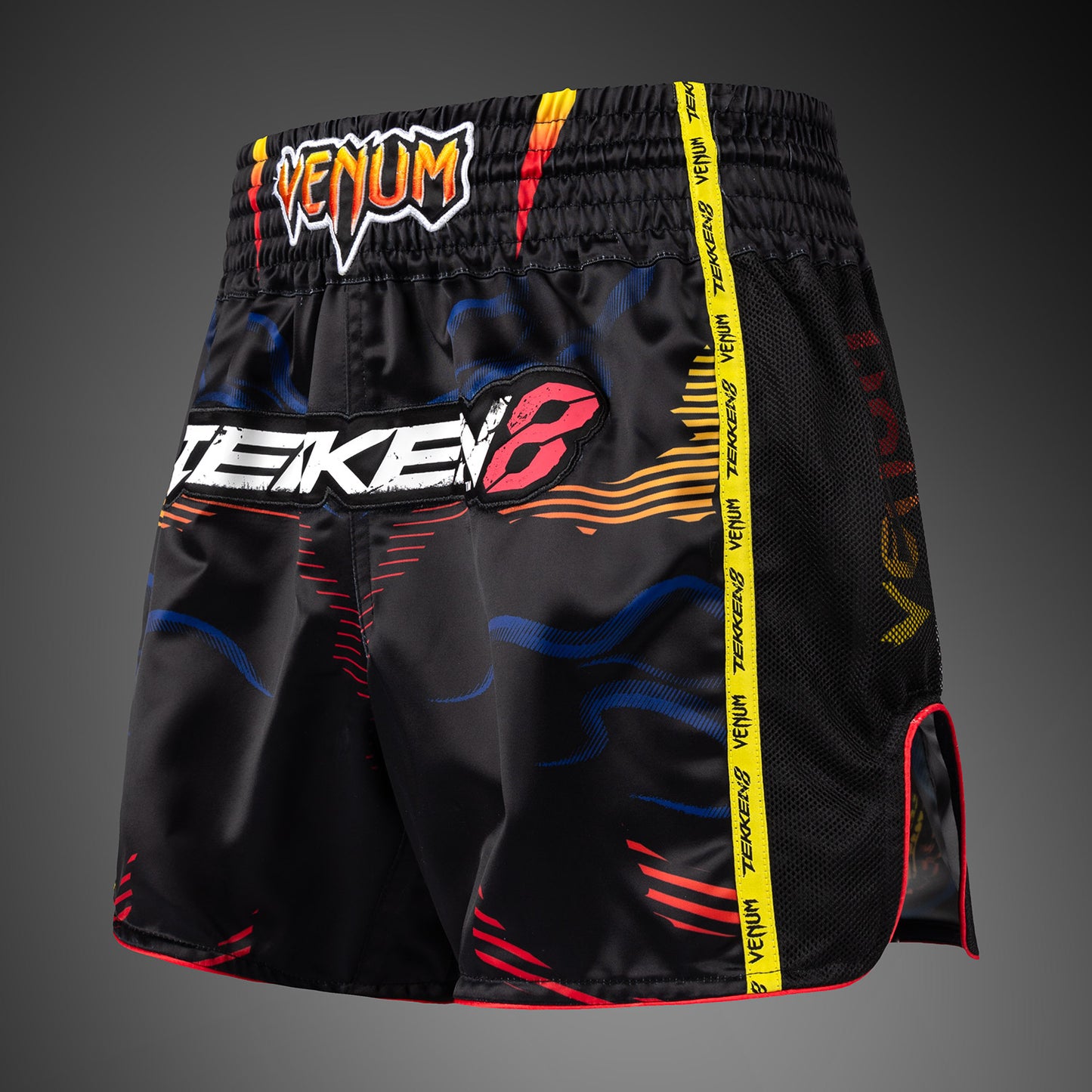 Venum x TEKKEN 8 무에타이 쇼츠 – 블랙/오렌지