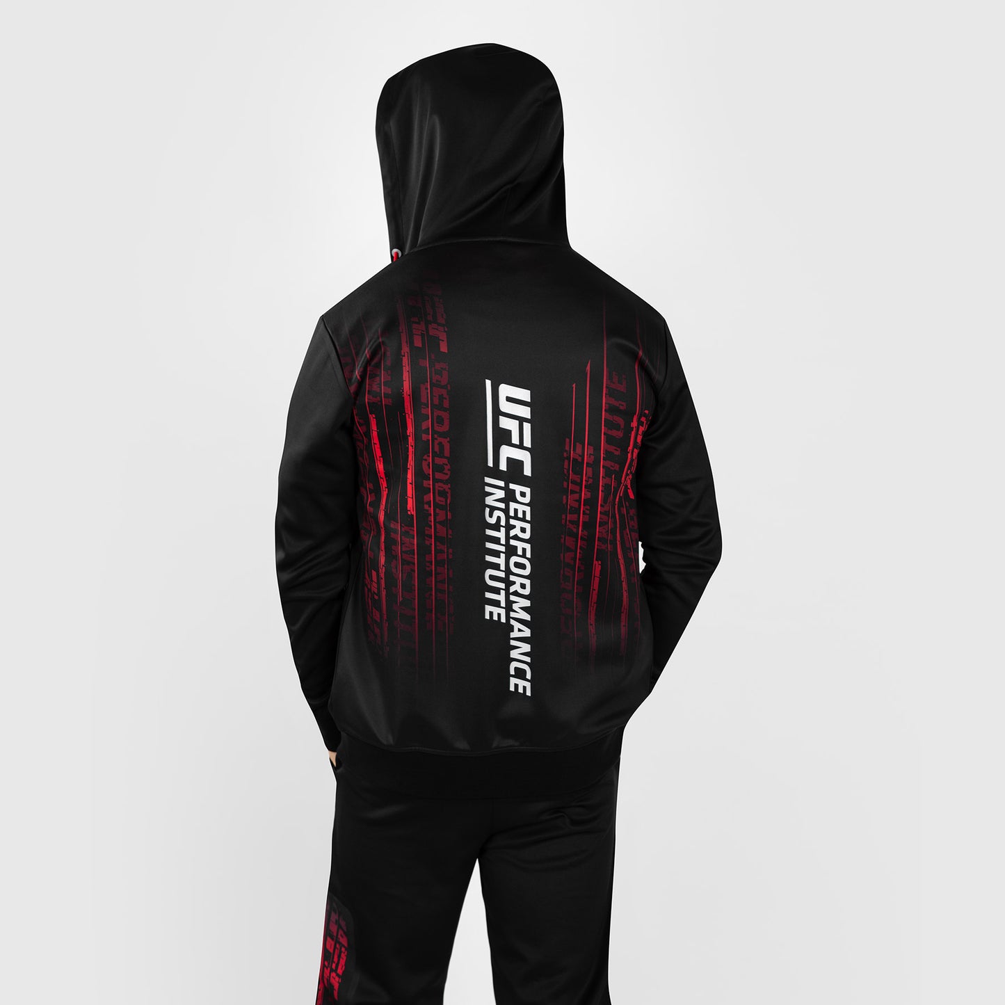 UFC Venum Performance Institute 2.0 남성용 집업 후디 – 블랙/레드