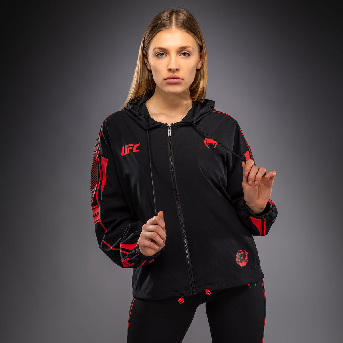 Venum UFC Unity by Venum Authentic Fight Week 여성 집업 후디 - 블랙