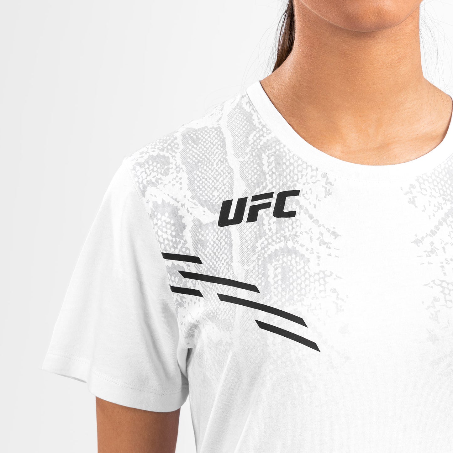 UFC Adrenaline by Venum Replica 여성용 반팔 티셔츠 – 화이트