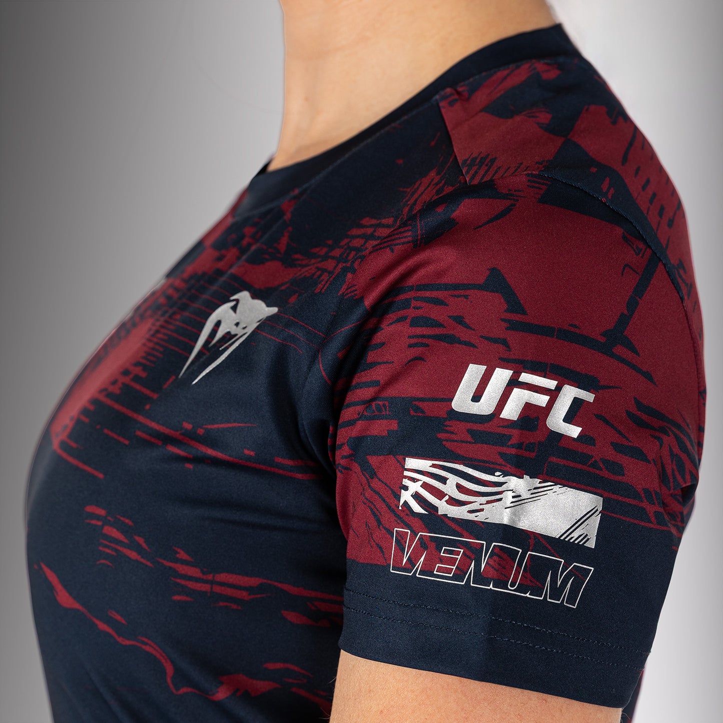 Women’s UFC Zenith by Venum 네이비 블루 오센틱 파이트 위크 퍼포먼스 반팔 티셔츠
