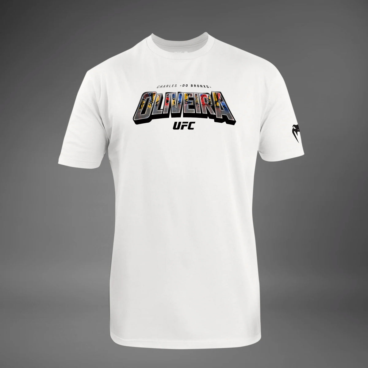 남성용 UFC Unrivaled by Venum 화이트 Charles Oliveira 코튼 티셔츠