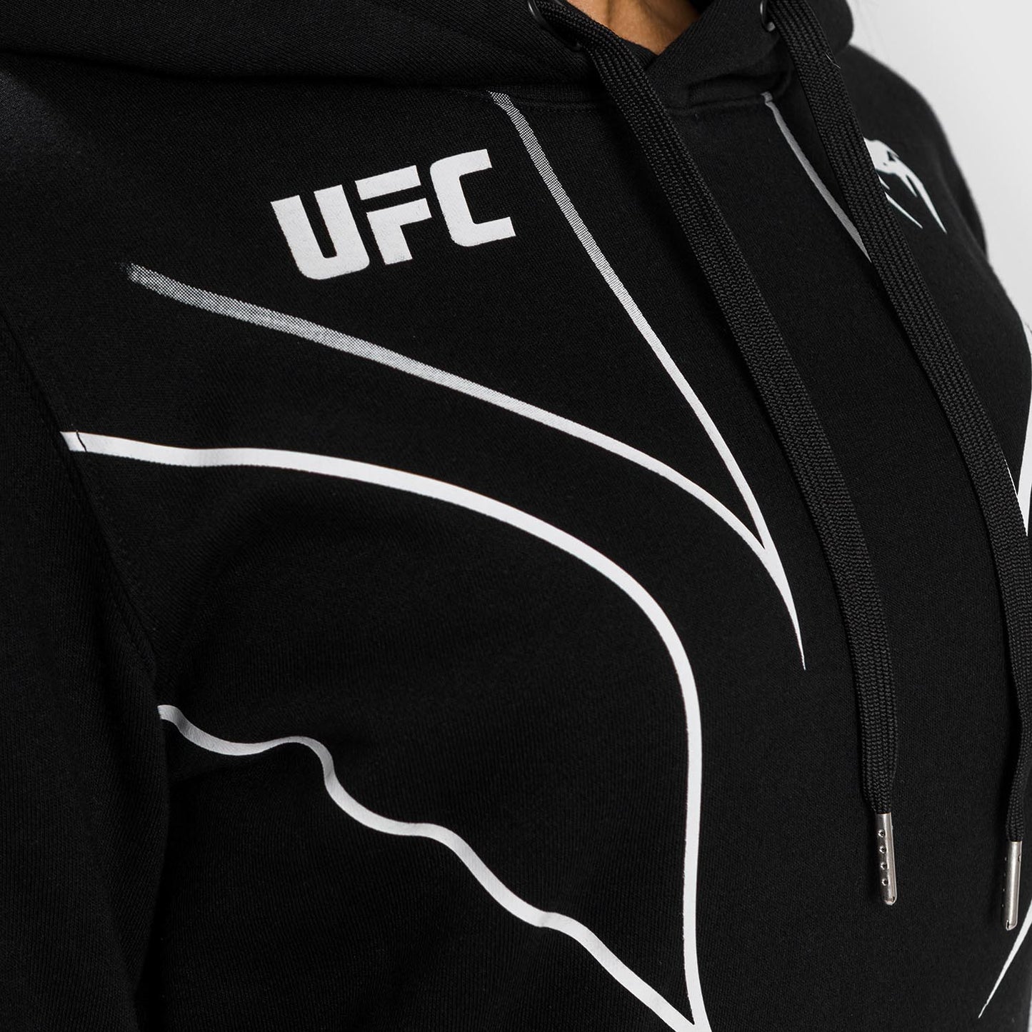 UFC Venum Fight Night 2.0 여성용 후드 티셔츠 – 블랙