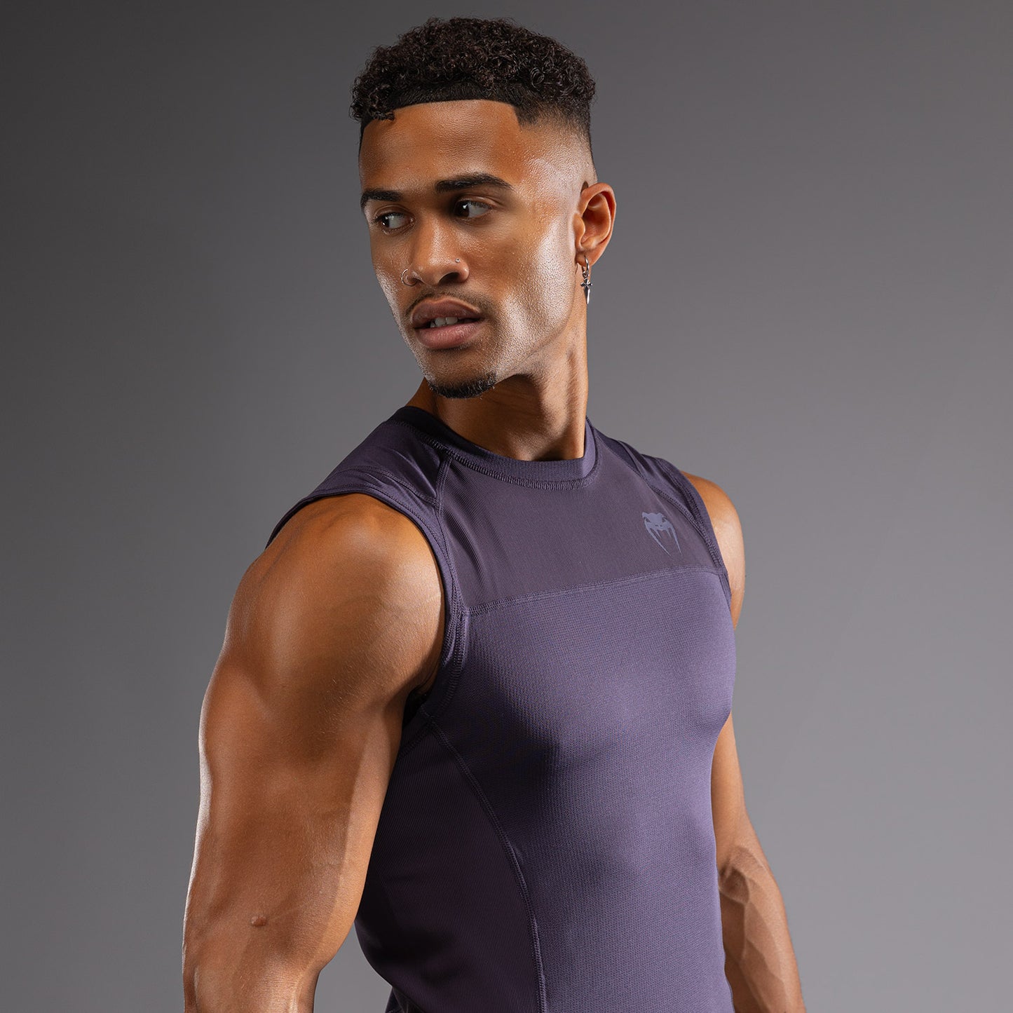 Venum G-Fit Air 남성용 민소매 래쉬가드 – 다크 퍼플