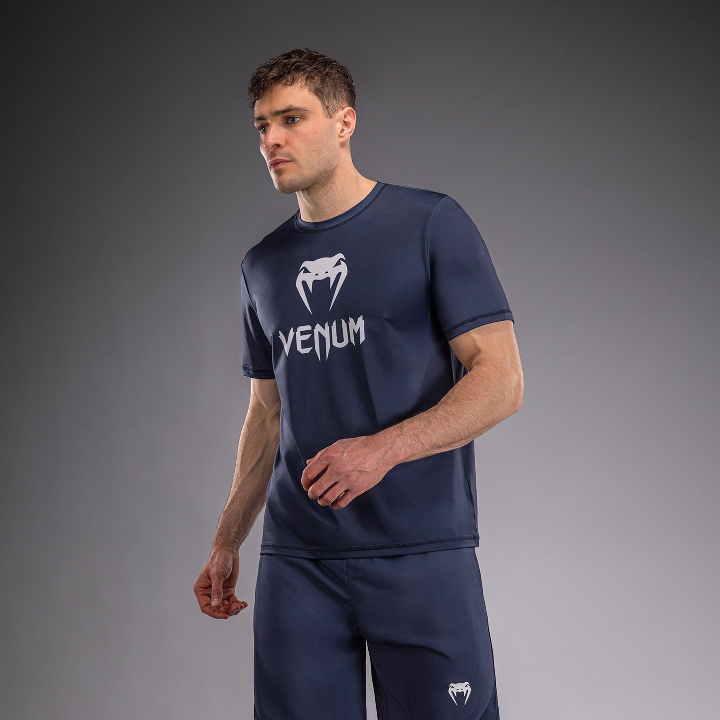 Venum Classic Dry Tech 티셔츠 - 네이비 블루/화이트