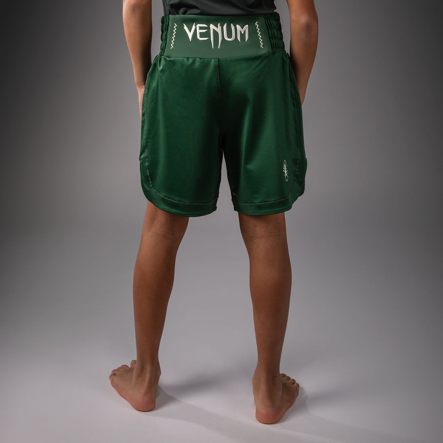 Venum Attack 키즈 복싱 쇼츠 – 포레스트 그린/오프 화이트