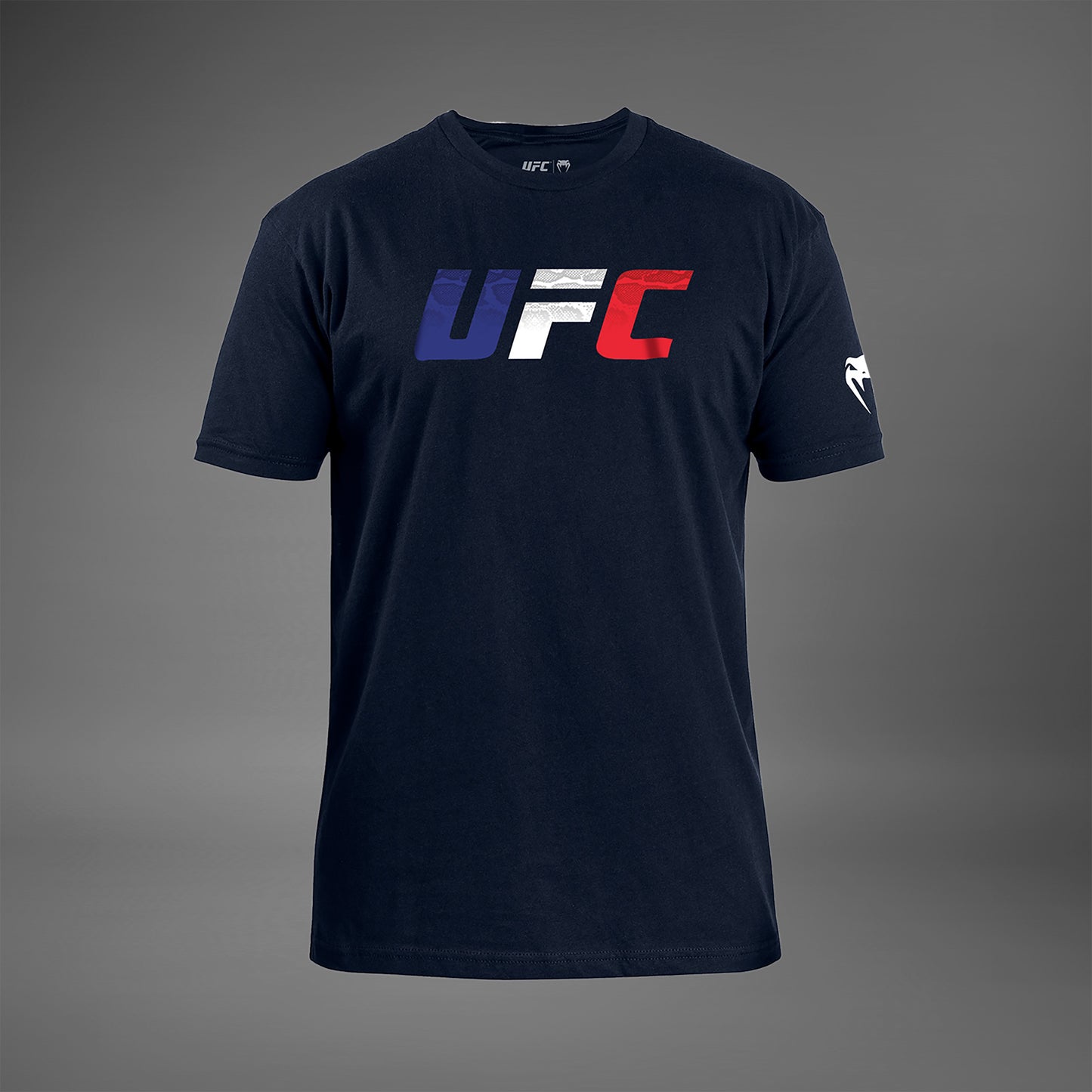 남성용 UFC Unrivaled by Venum 네이비 블루 프렌치 플래그 티셔츠