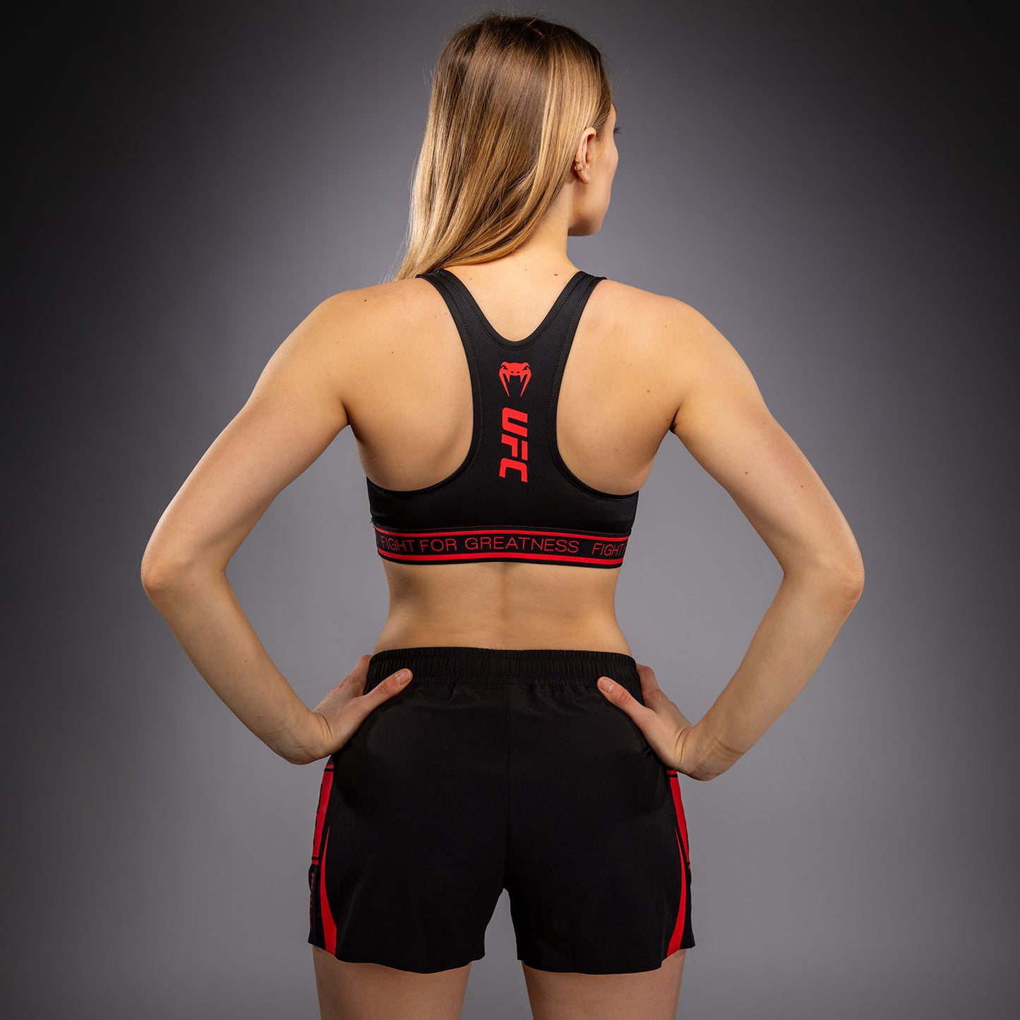 Venum UFC Unity by Venum Authentic Fight Week 여성 스포츠 브라 - 블랙