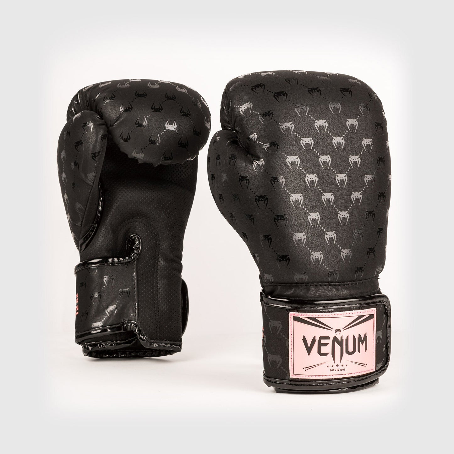 Venum Impact Monogram 복싱 글러브 – 블랙/핑크 골드