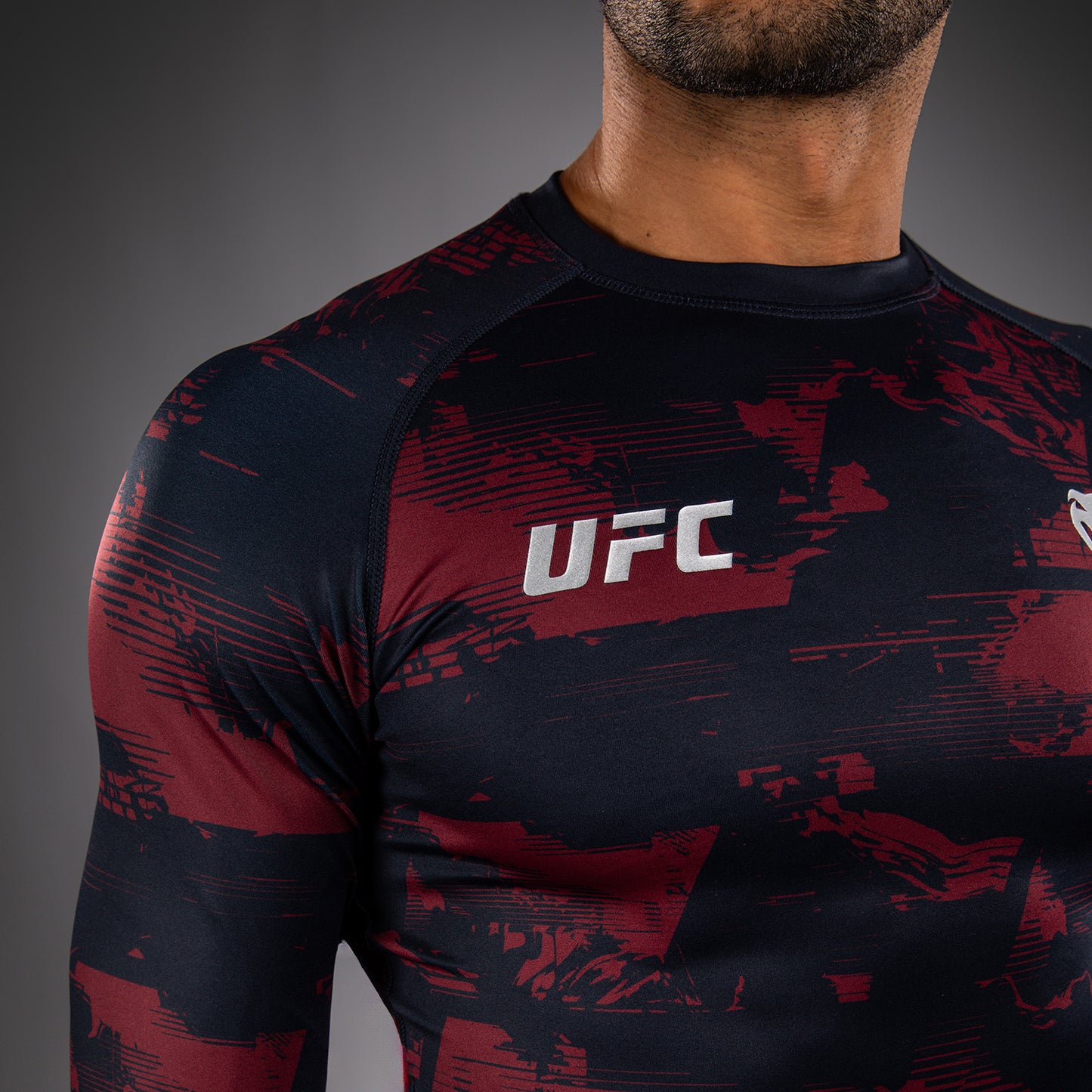 남성용 UFC Zenith by Venum 네이비 블루 오센틱 파이트 위크 퍼포먼스 긴팔 래쉬가드