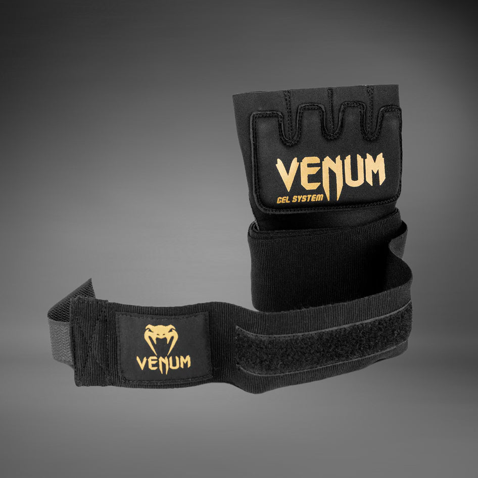 Venum Kontact 젤 글러브 랩 – 블랙/골드