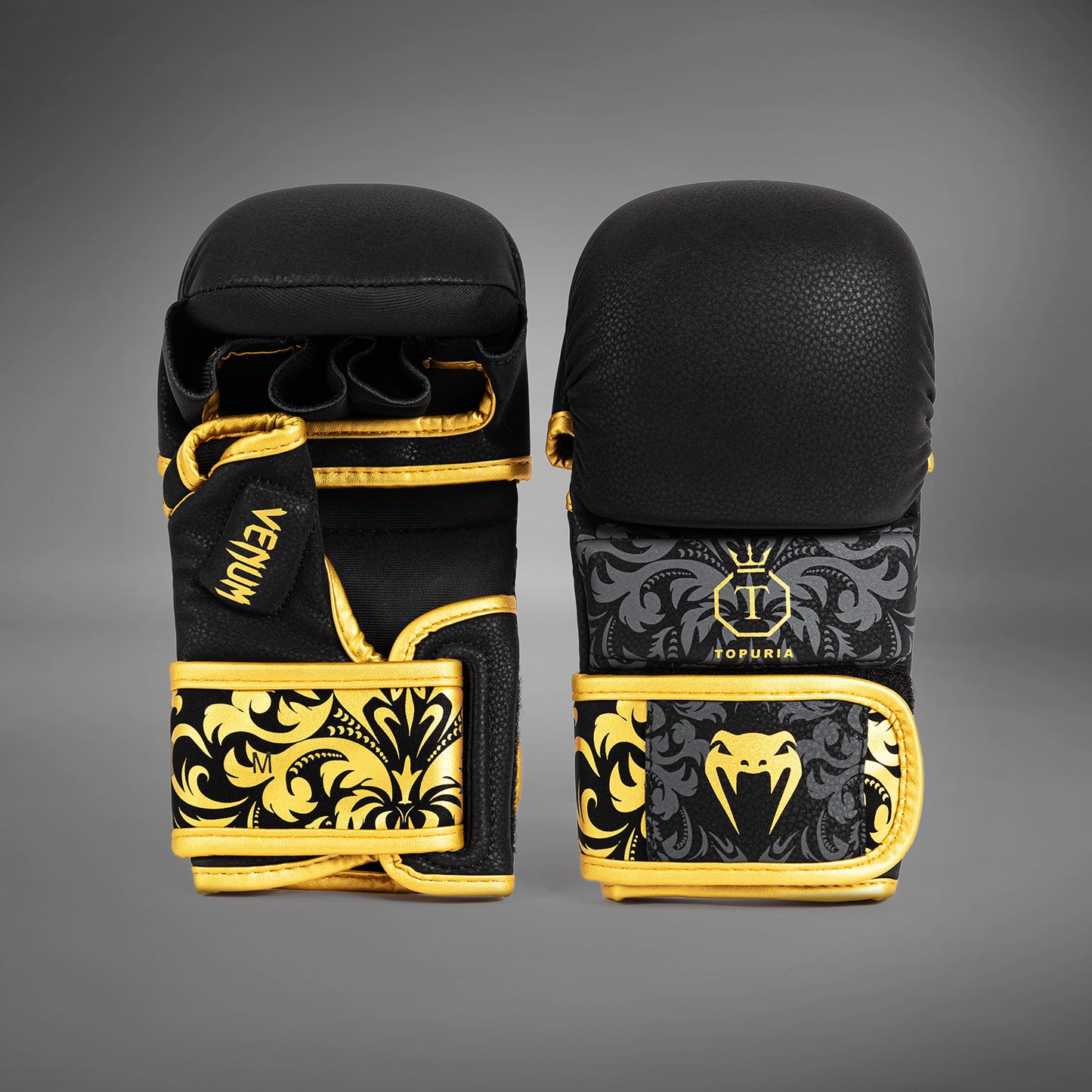 Venum x Topuria Unmatched Edition MMA 스파링 글러브 – 블랙/골드