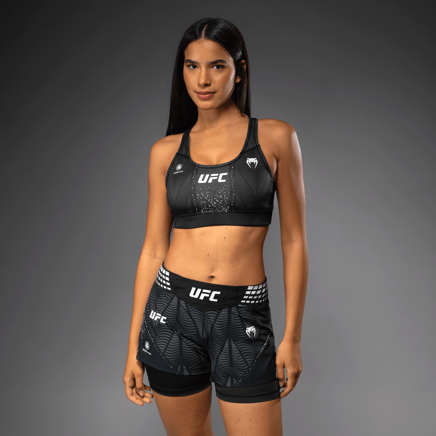Women's UFC Zenith by Venum 블랙 오센틱 파이트 나이트 스포츠 브라