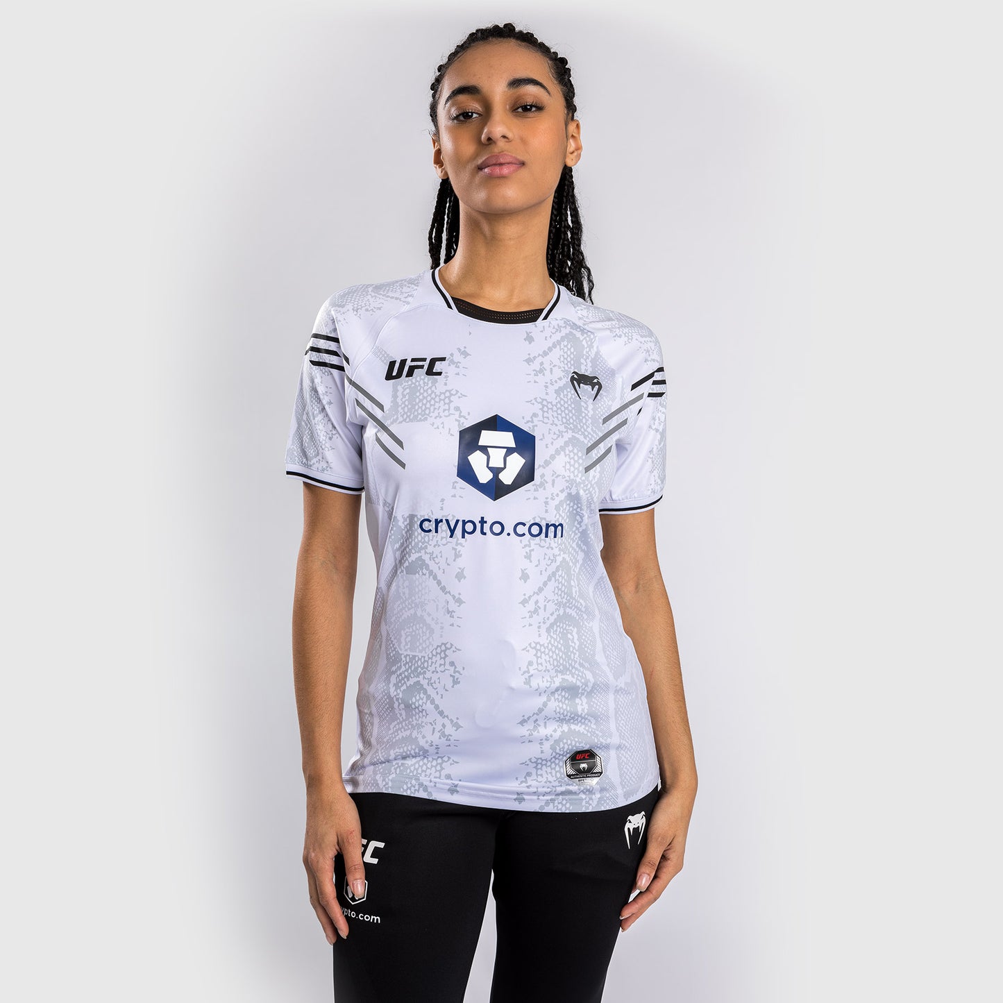 UFC Adrenaline by Venum Authentic Fight Night 여성용 워크아웃 저지 – 화이트